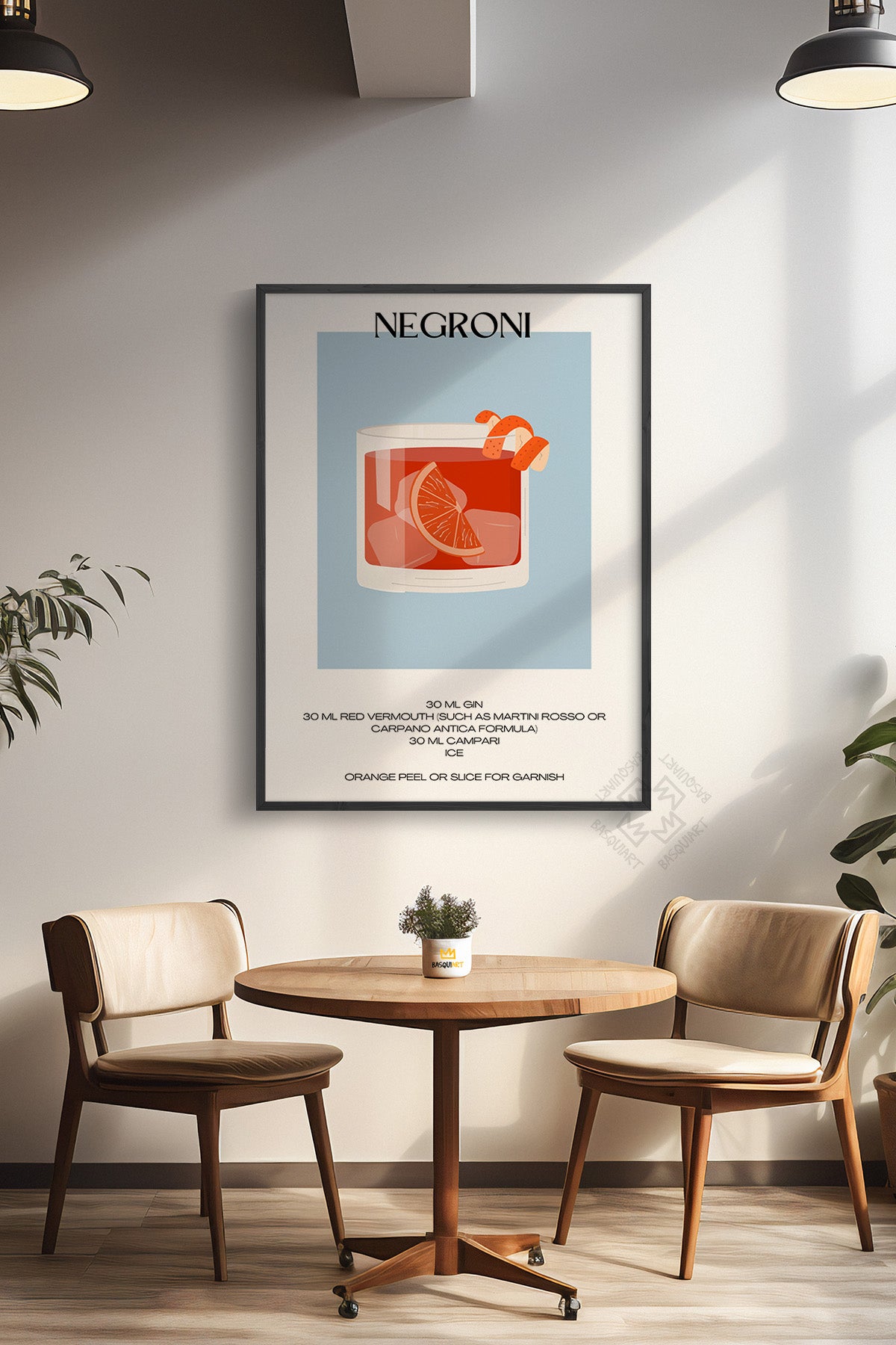 Kokteyl Serisi Siyah Çerçeveli Poster, Tablo, Cafe, Restoran, Mutfak Duvar Dekoru No:22