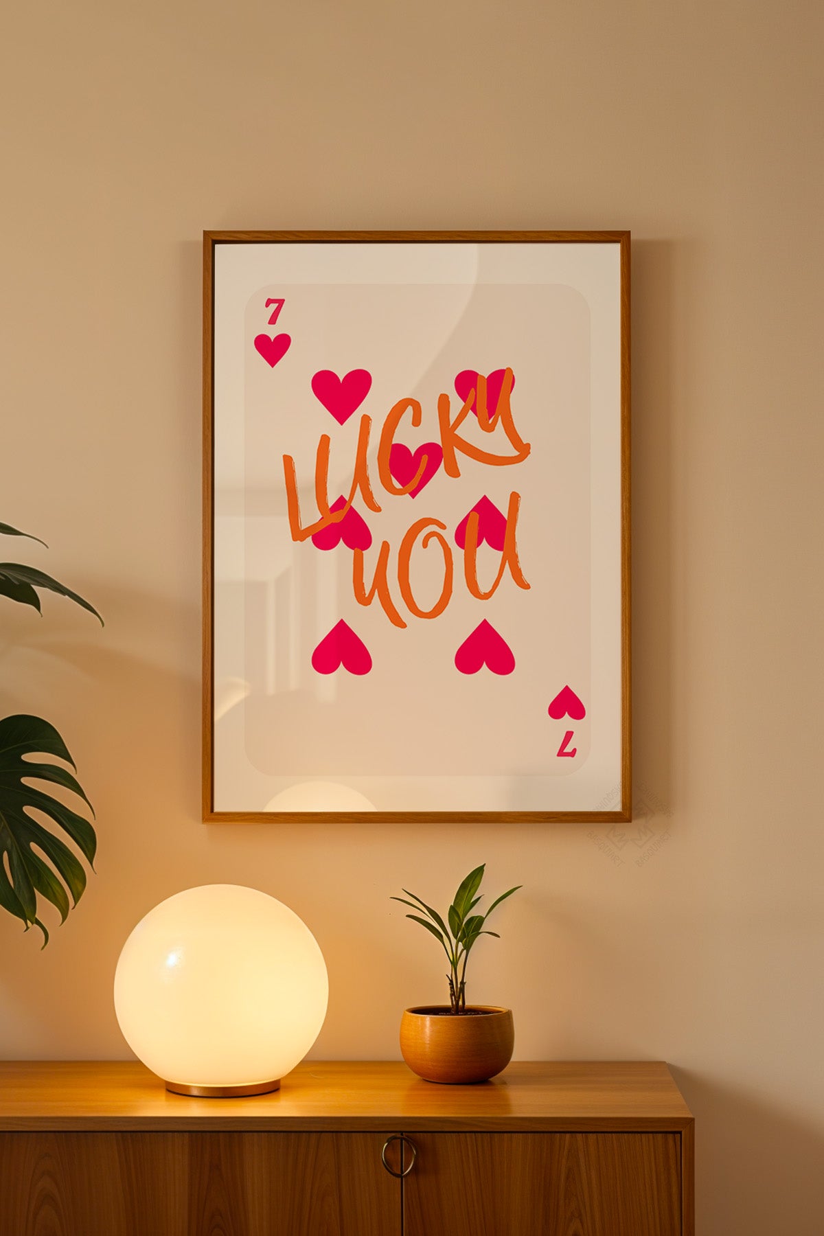 Lucky You Serisi Ahşap Çerçeveli Poster, Tablo Duvar Dekoru No:126