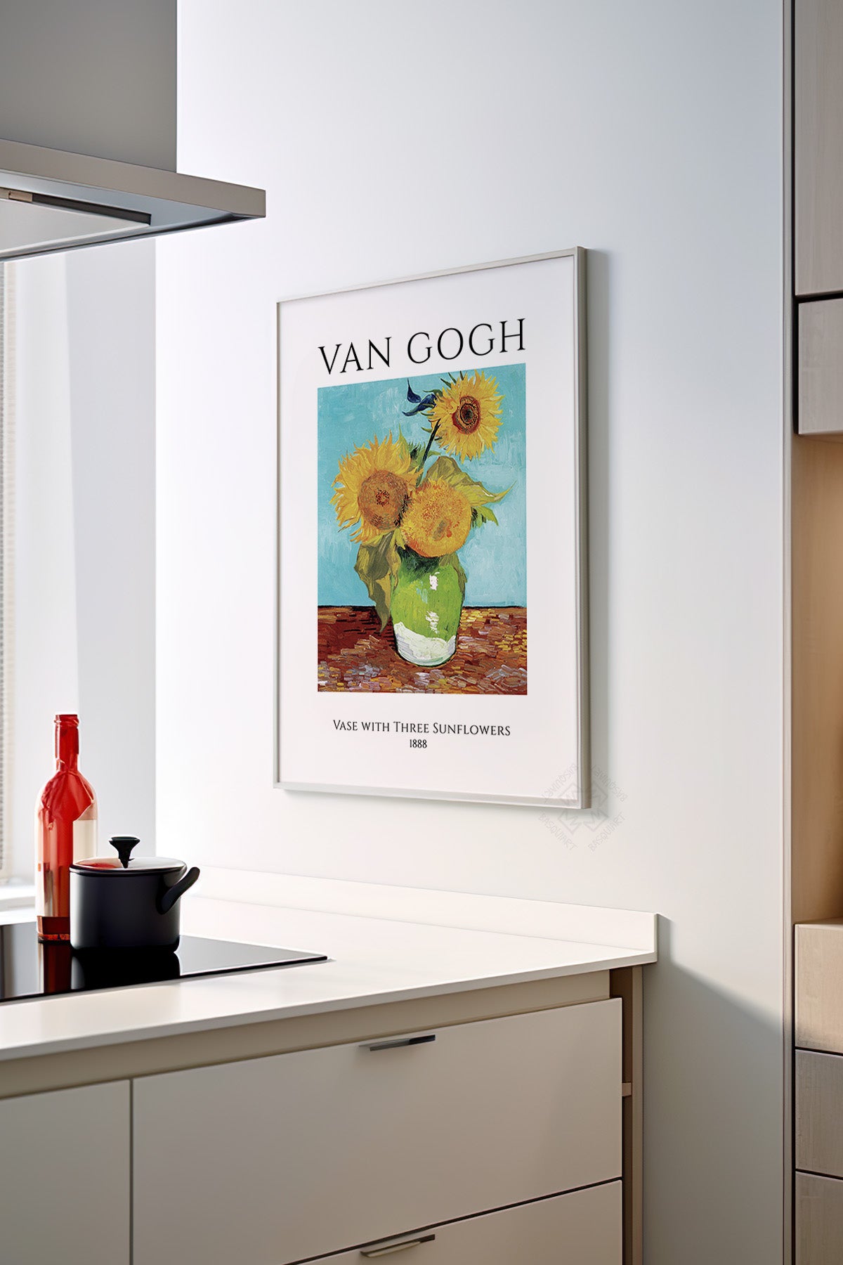 Vincent Van Gogh Serisi Beyaz Çerçeveli Poster, Tablo Duvar Dekoru No:21