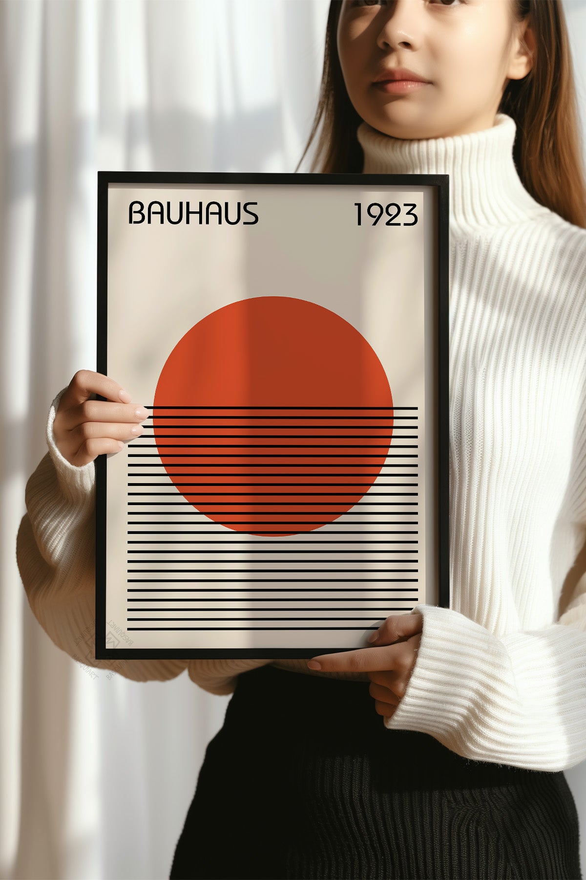 Bauhaus Serisi Siyah Çerçeveli Poster, Tablo No:27