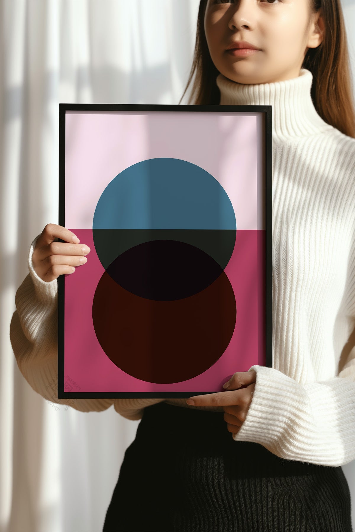 Bauhaus Serisi Siyah Çerçeveli Poster, Tablo No:73