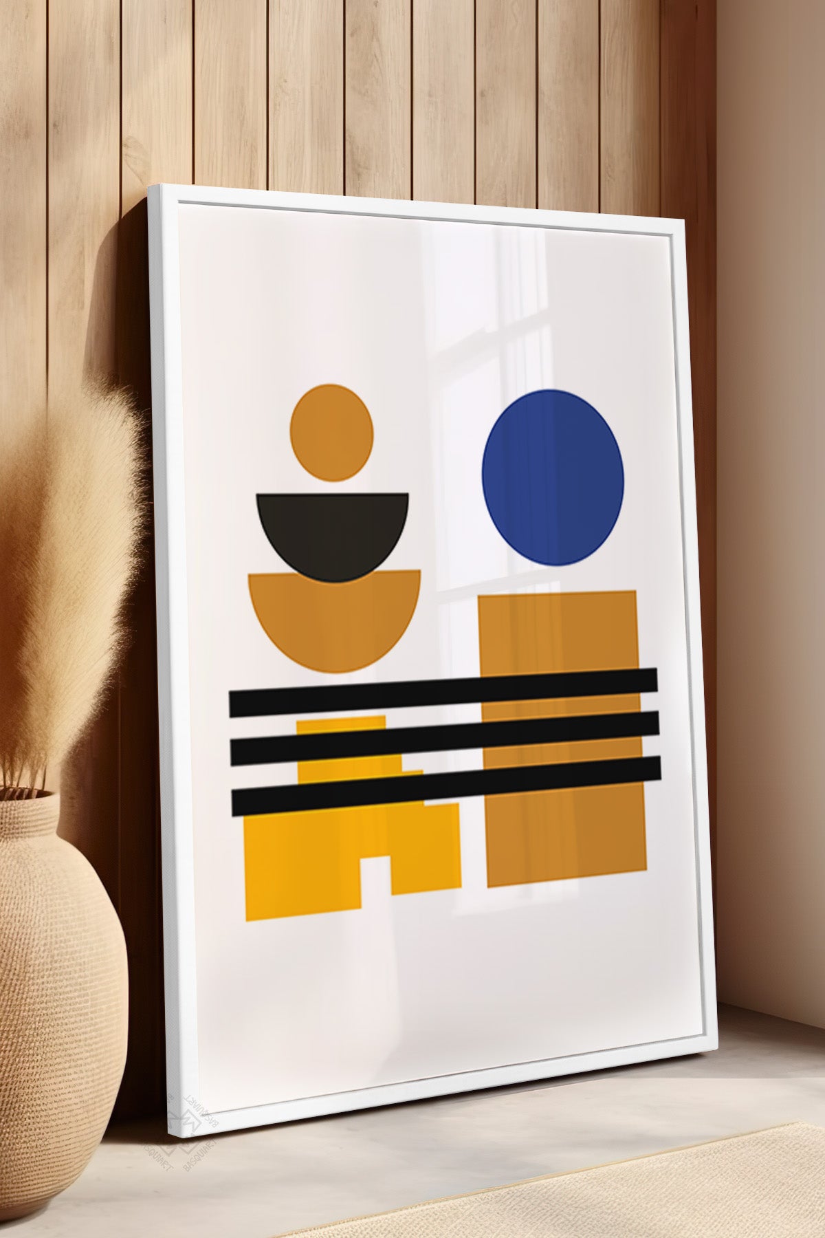 Bauhaus Serisi Beyaz Çerçeveli Poster, Tablo No:103