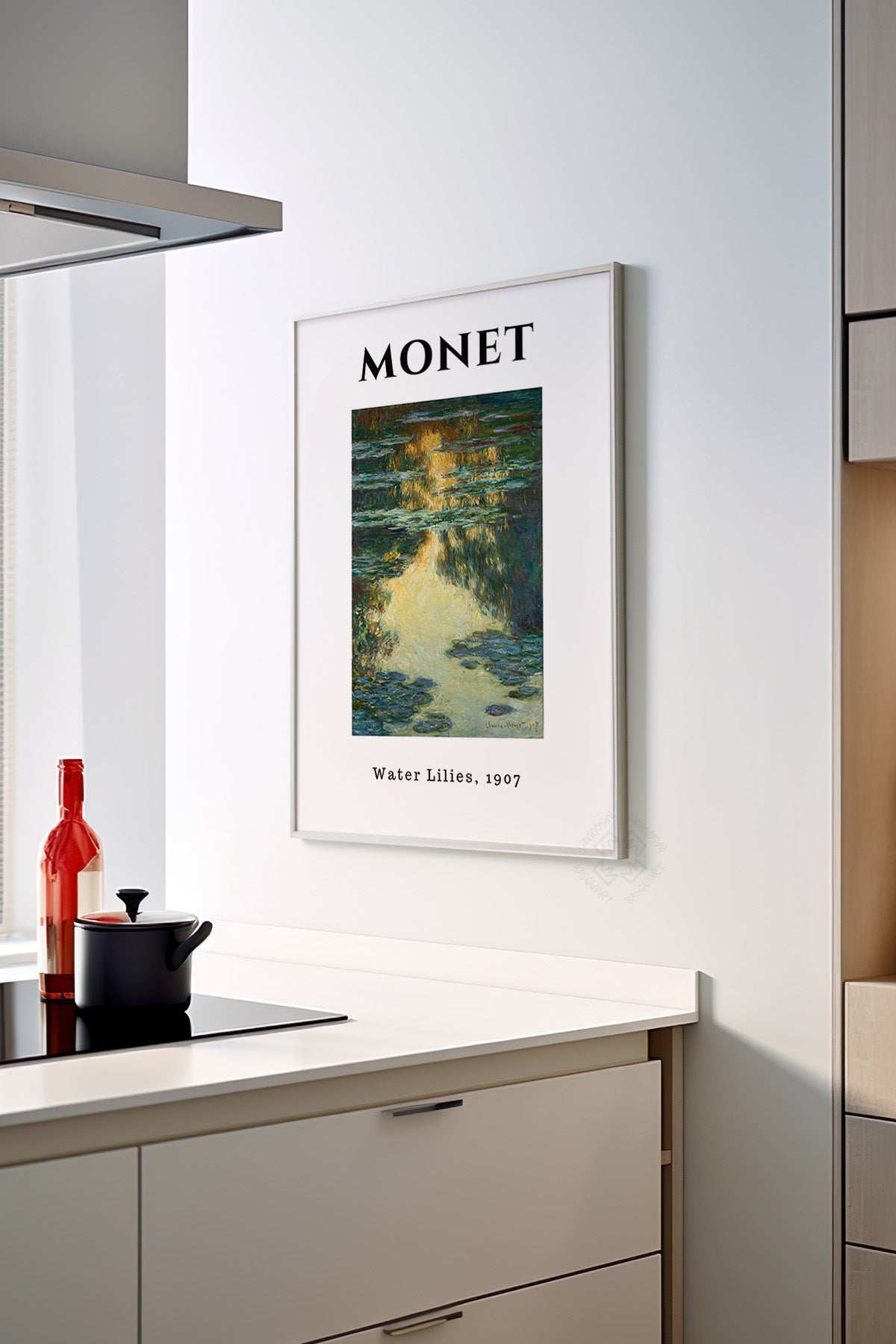 Claude Monet Serisi Beyaz Çerçeveli Poster, Tablo Duvar Dekoru No:11
