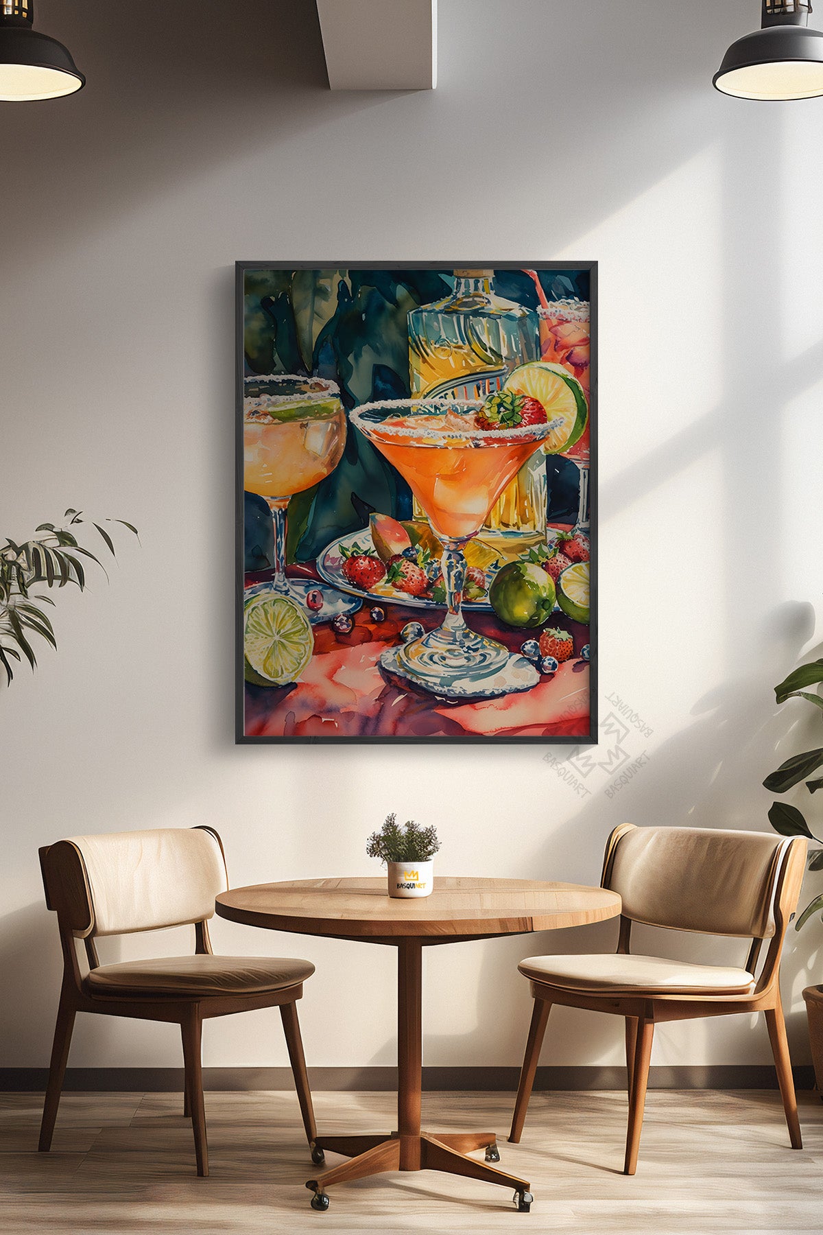 Kokteyl Serisi Siyah Çerçeveli Poster, Tablo, Cafe, Restoran, Mutfak Duvar Dekoru No:34