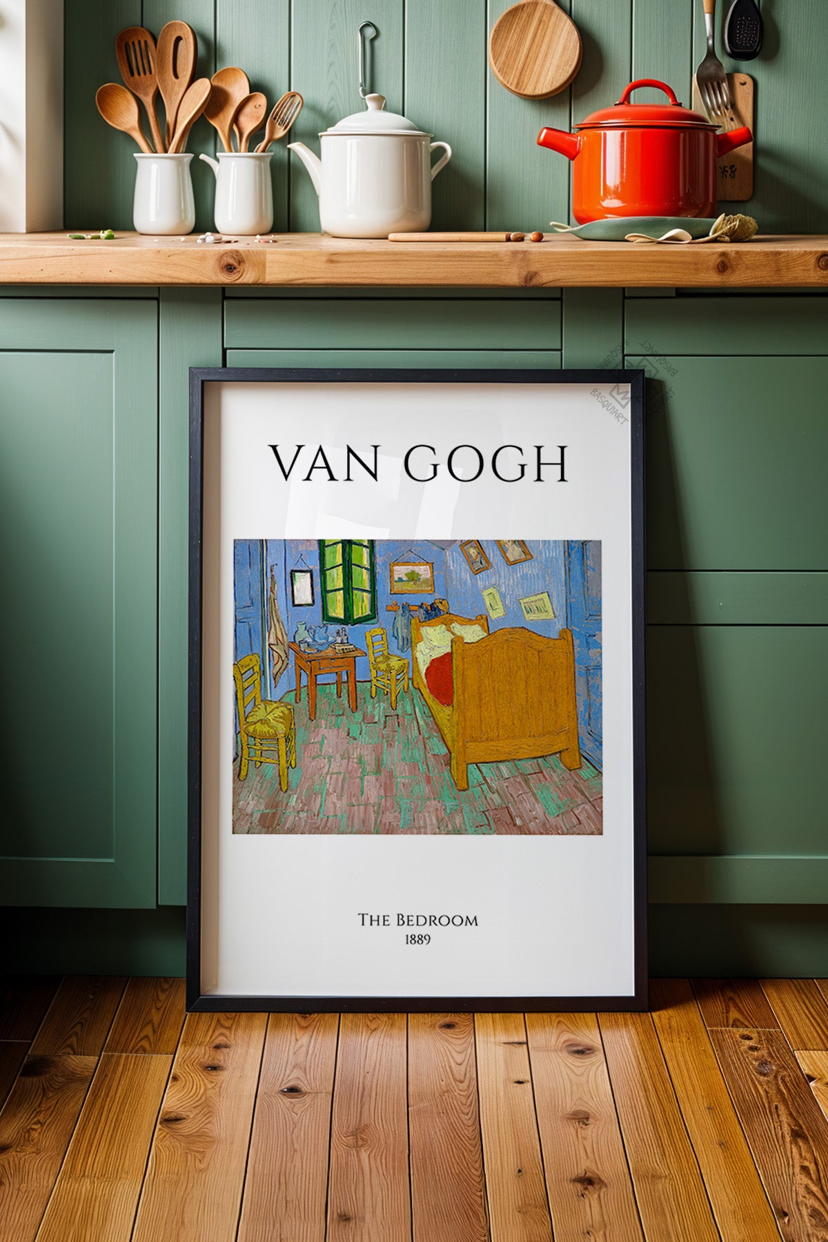 Vincent Van Gogh Serisi Siyah Çerçeveli Poster, Tablo Duvar Dekoru No:19
