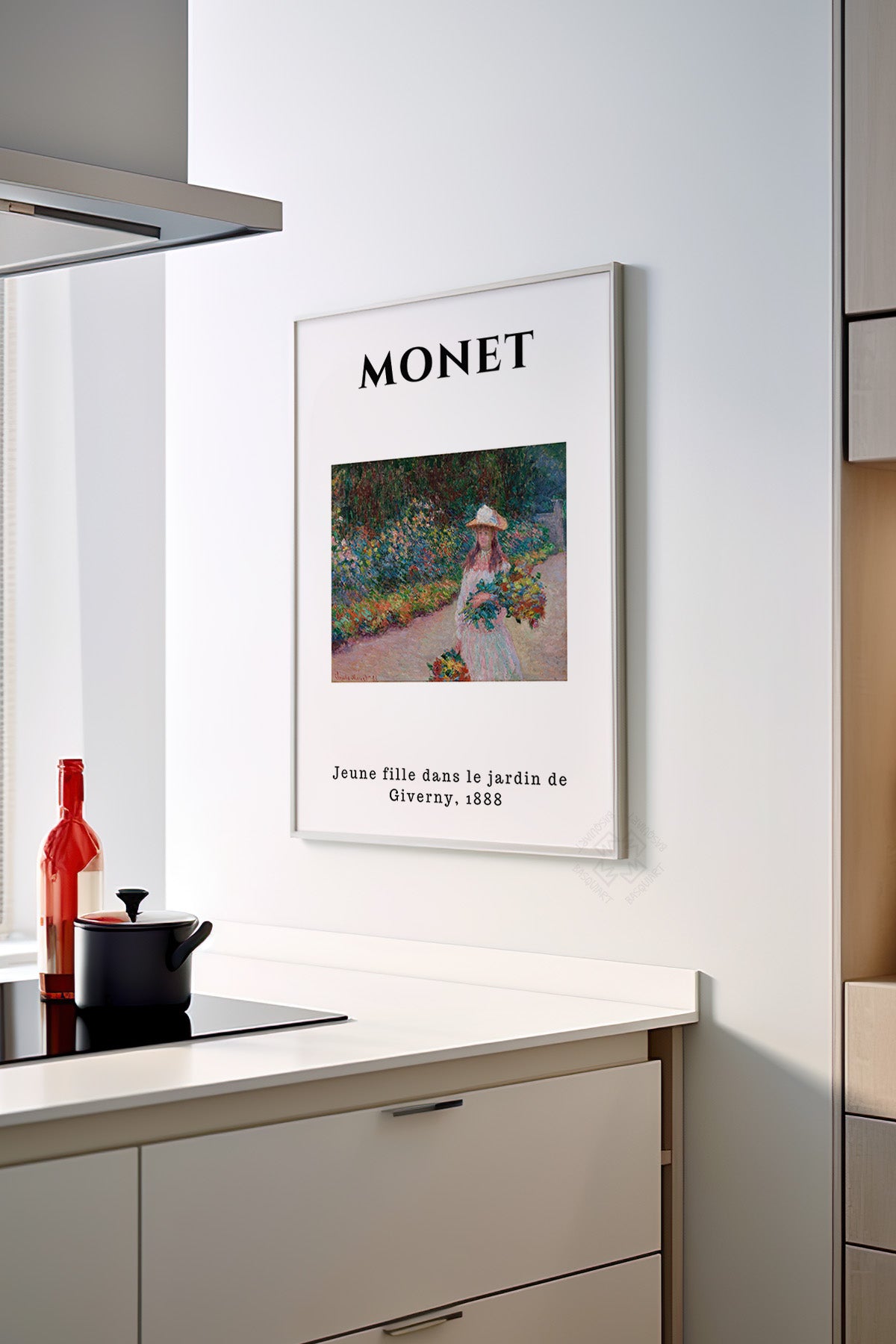 Claude Monet Serisi Beyaz Çerçeveli Poster, Tablo Duvar Dekoru No:2