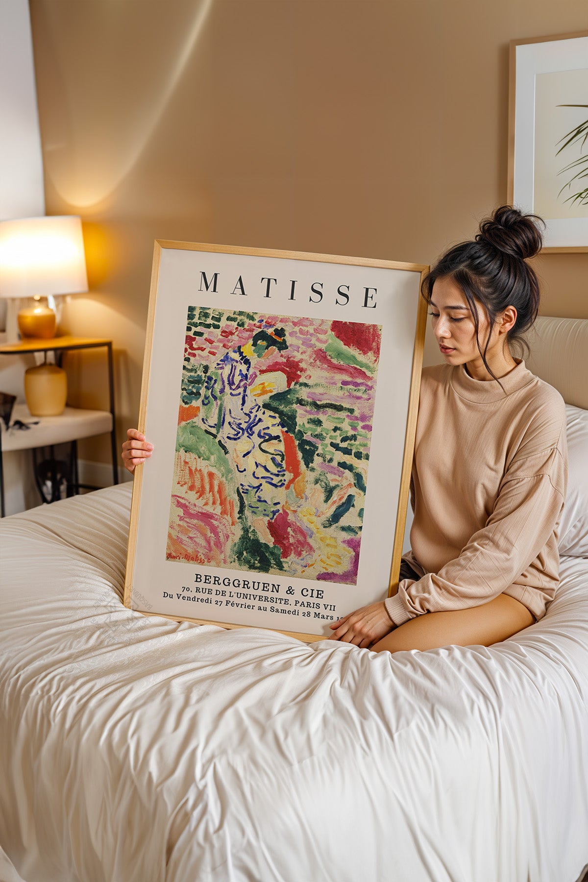 Henri Matisse Serisi Ahşap Çerçeveli Poster, Tablo Duvar Dekoru No:13