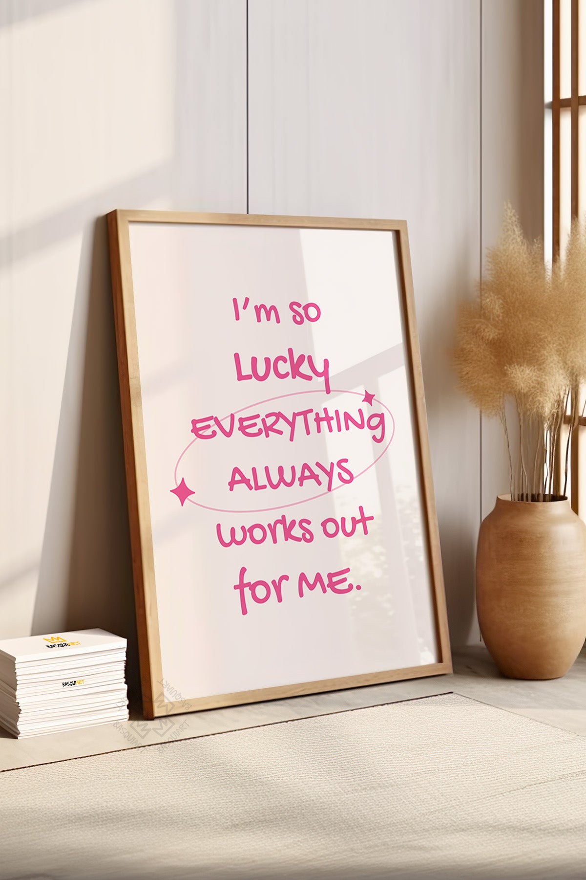 Lucky You Serisi Ahşap Çerçeveli Poster, Tablo Duvar Dekoru No:48