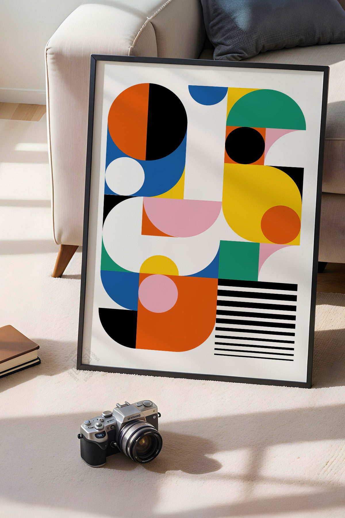 Bauhaus Serisi Siyah Çerçeveli Poster, Tablo No:11