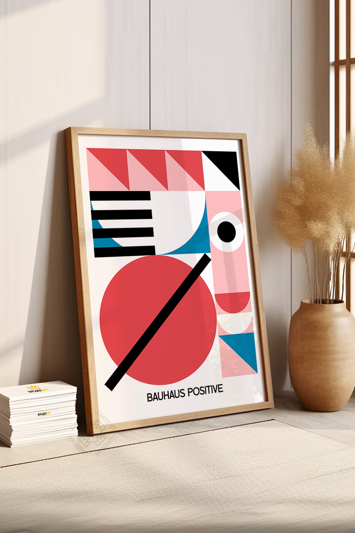 Bauhaus Serisi Ahşap Çerçeveli Poster, Tablo No:120