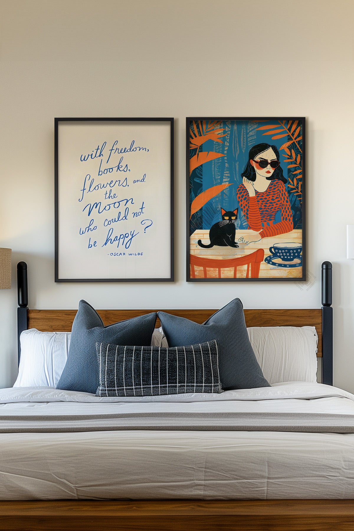 Oscar Wilde 2'li Siyah Çerçeveli Poster, Sanatsal Tablo Seti No:3