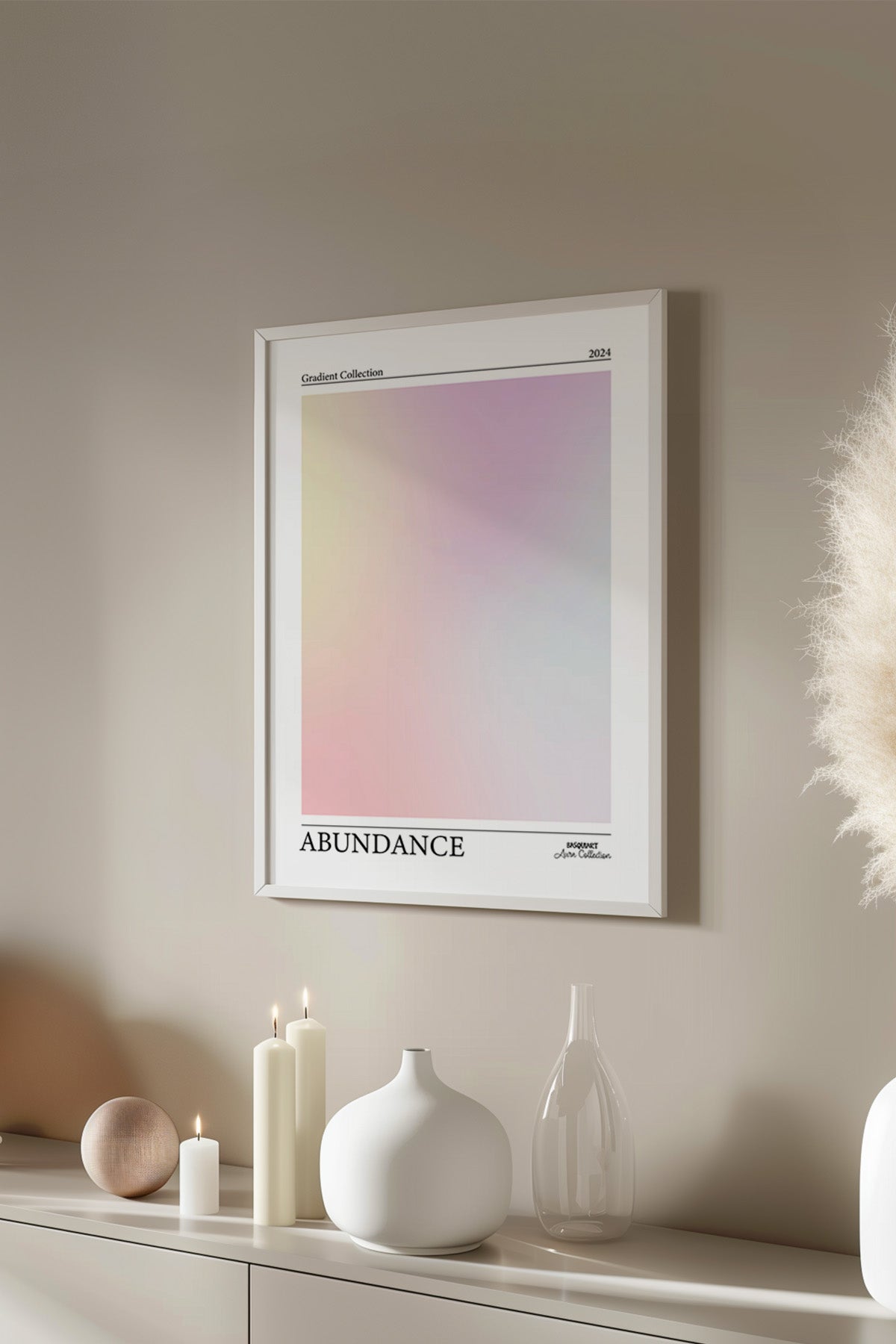 Aura Serisi Beyaz Çerçeveli Poster, Tablo No:33