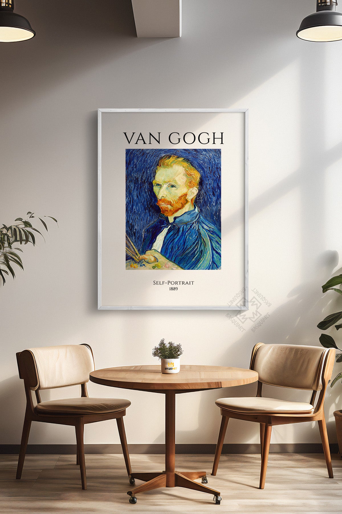 Vincent Van Gogh Serisi Beyaz Çerçeveli Poster, Tablo Duvar Dekoru No:27