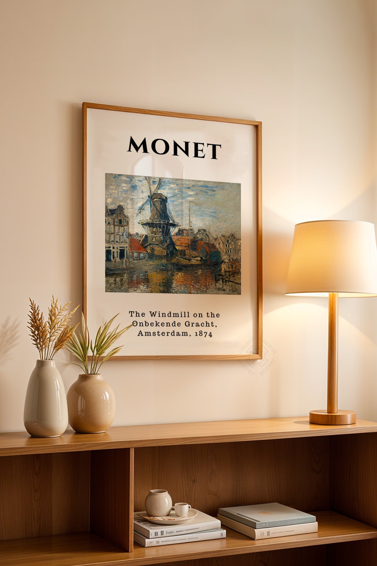 Claude Monet Serisi Ahşap Çerçeveli Poster, Tablo Duvar Dekoru No:14