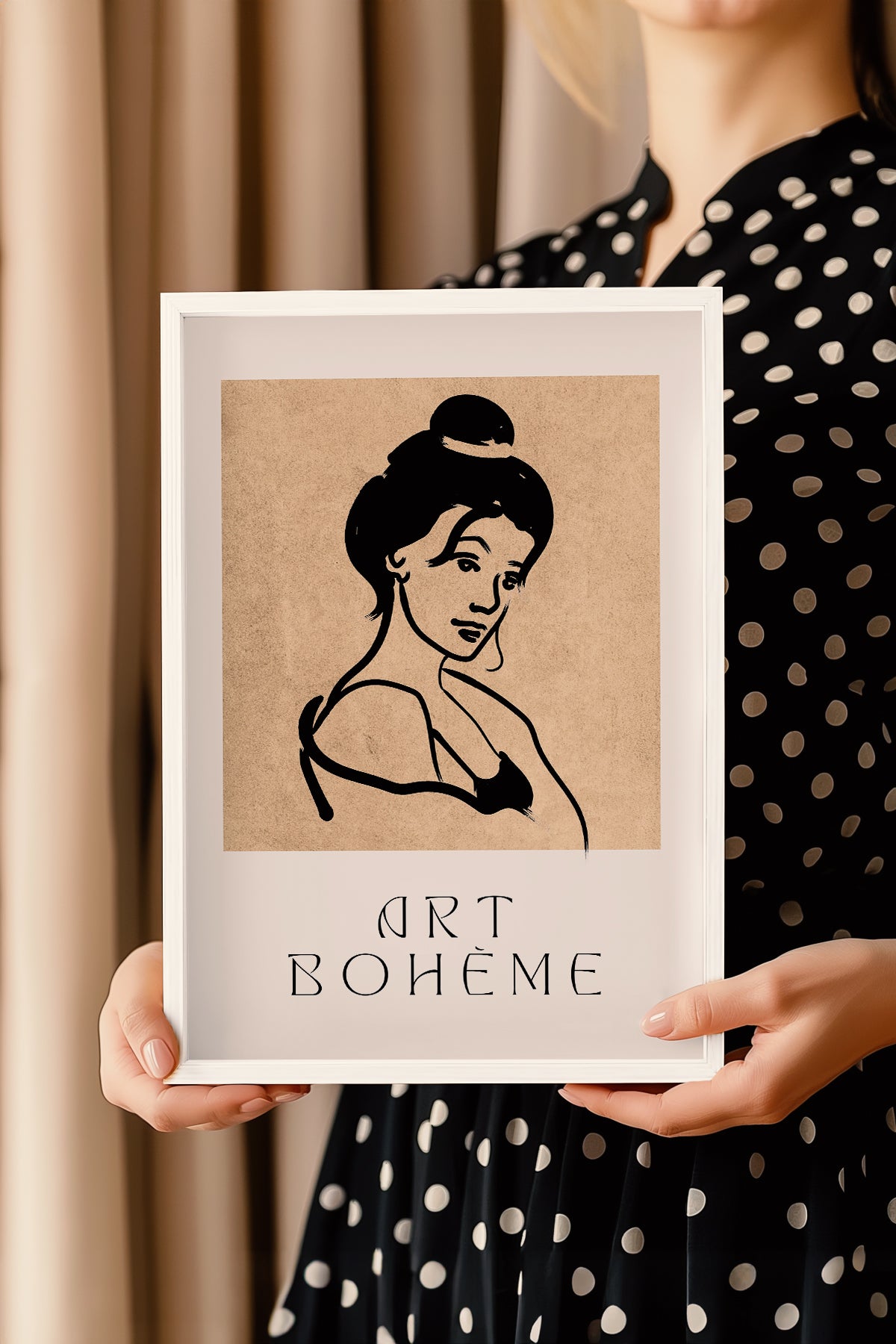 Bohemian Serisi Beyaz Çerçeveli Poster, Tablo No:94