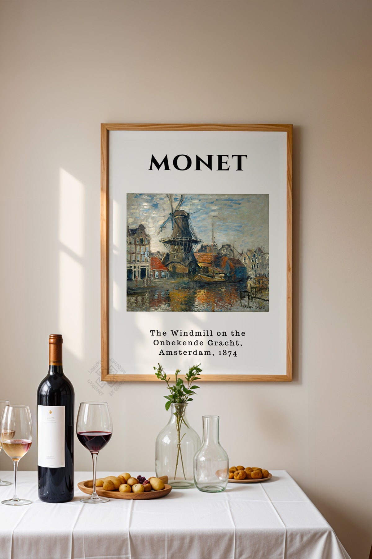 Claude Monet Serisi Ahşap Çerçeveli Poster, Tablo Duvar Dekoru No:14
