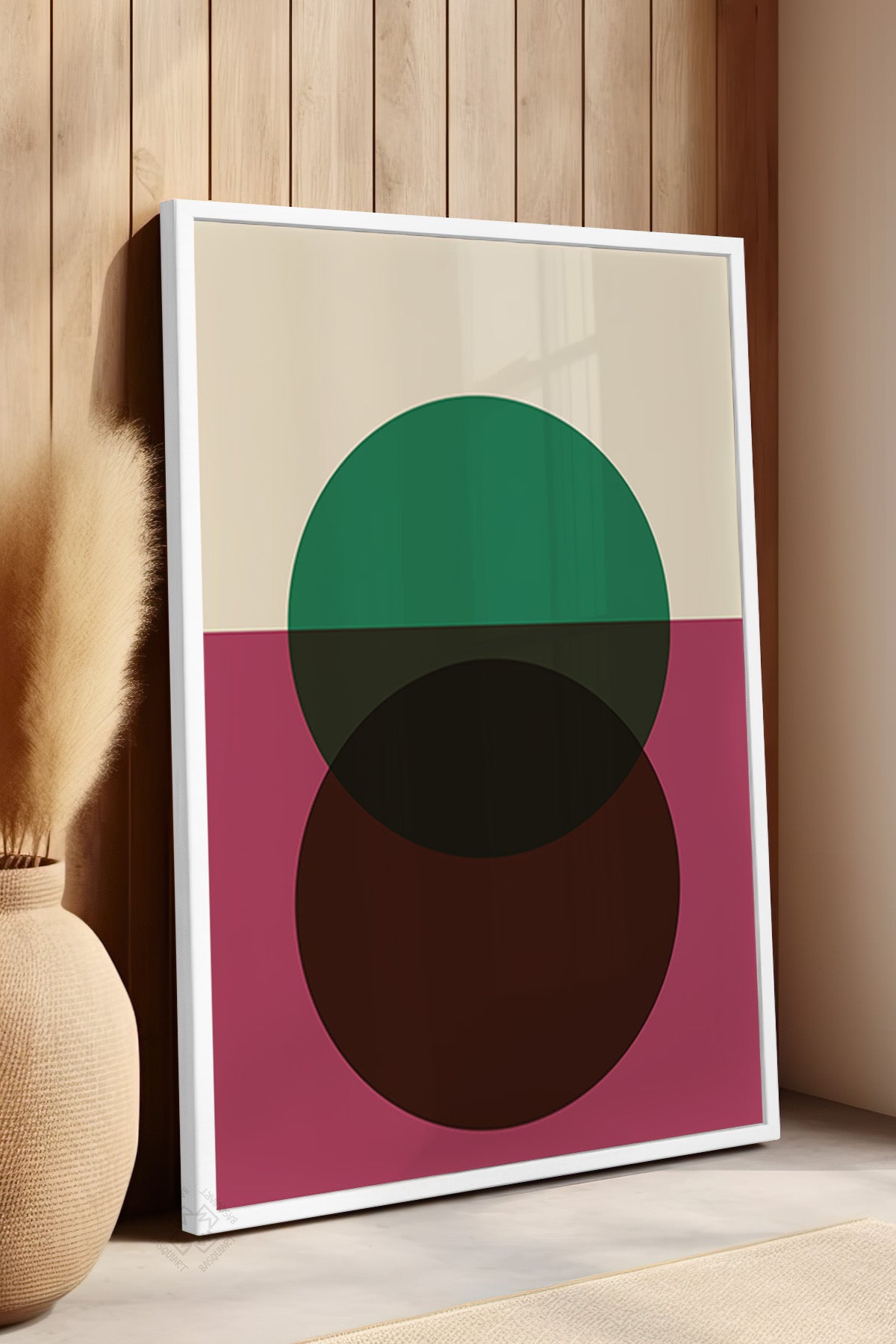 Bauhaus Serisi Beyaz Çerçeveli Poster, Tablo No:77