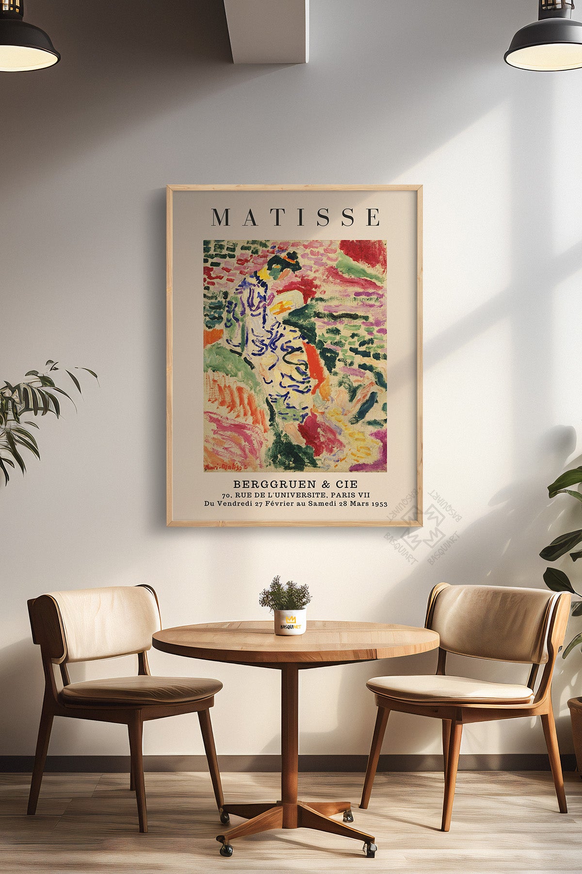 Henri Matisse Serisi Ahşap Çerçeveli Poster, Tablo Duvar Dekoru No:13