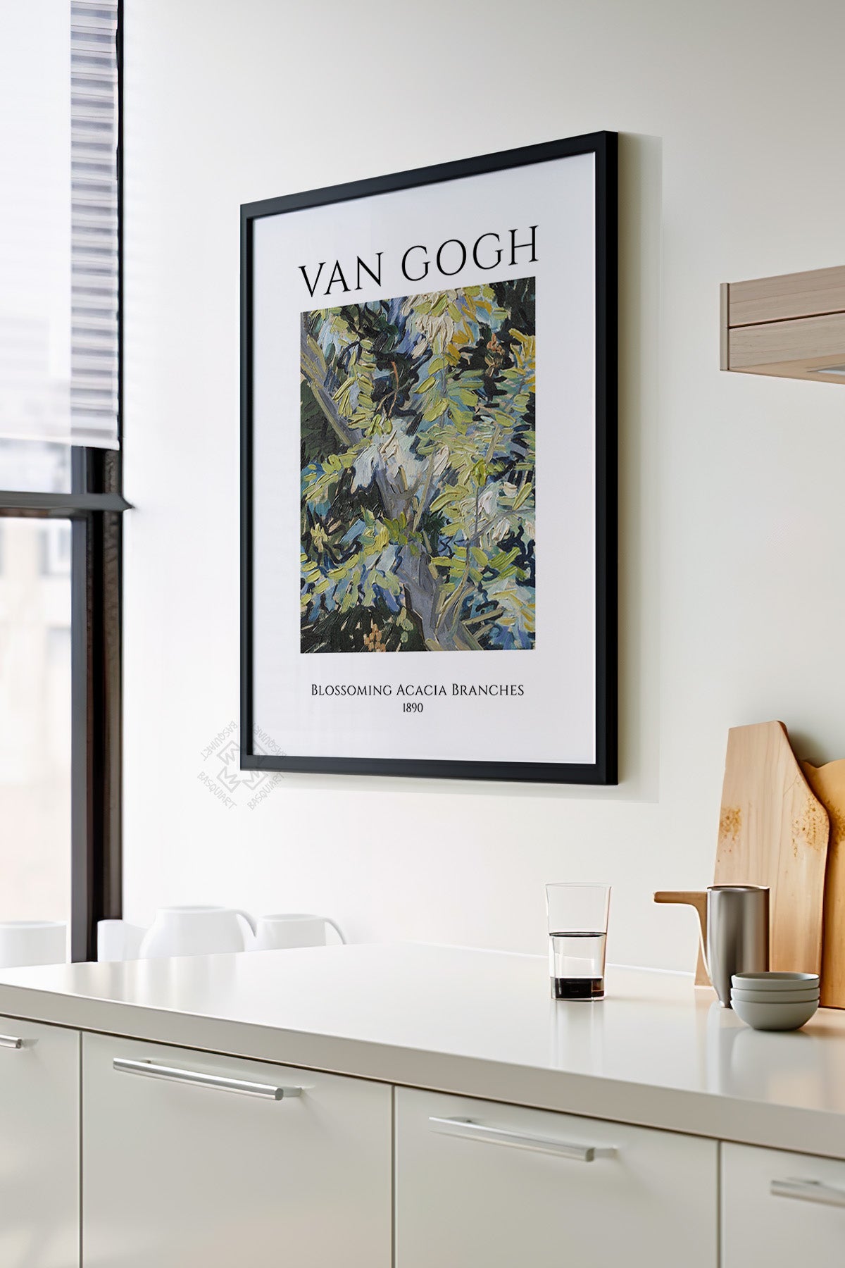 Vincent Van Gogh Serisi Siyah Çerçeveli Poster, Tablo Duvar Dekoru No:16