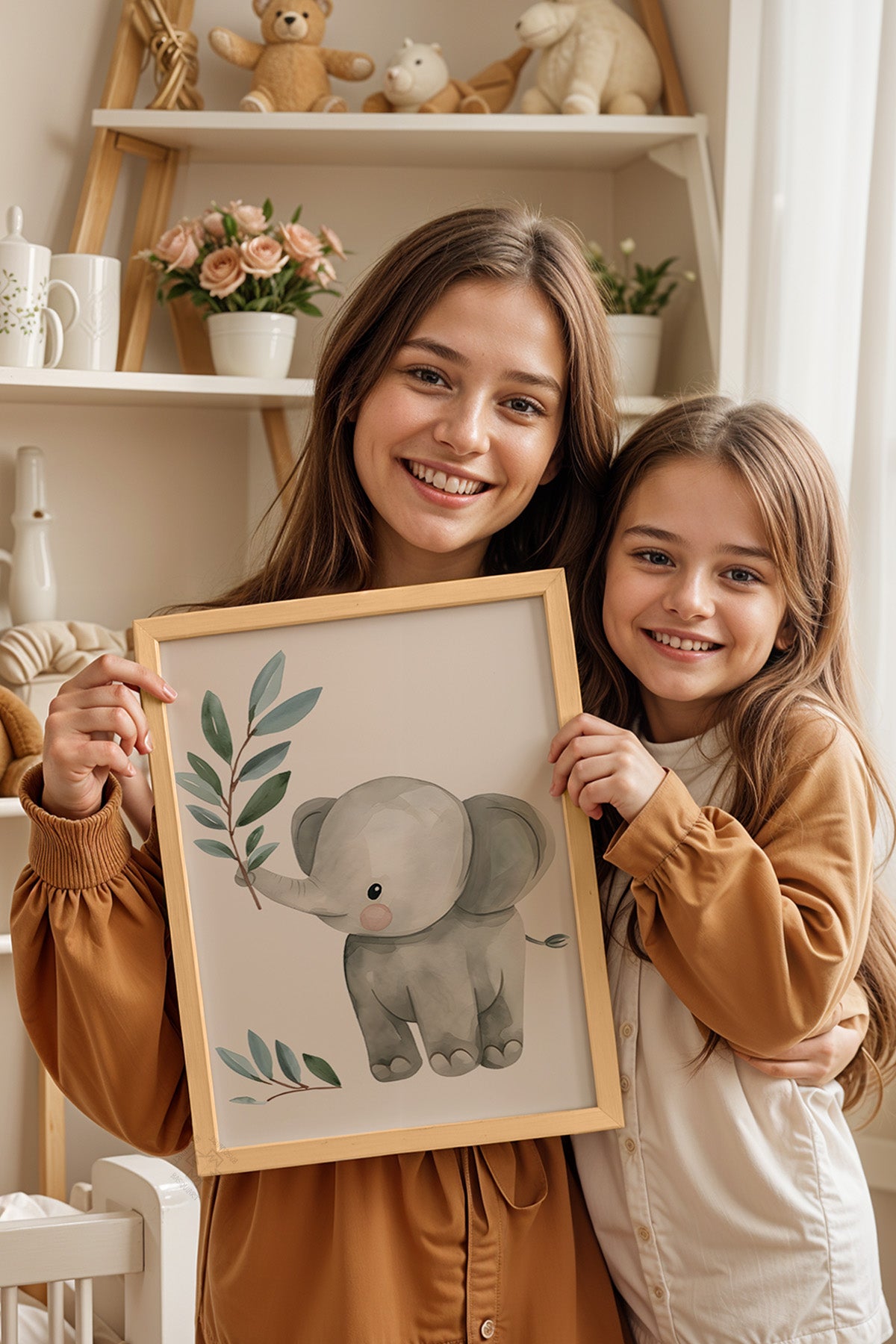 Çocuk Odası, Bebek Odası Ahşap Çerçeveli Poster, Tablo No:84