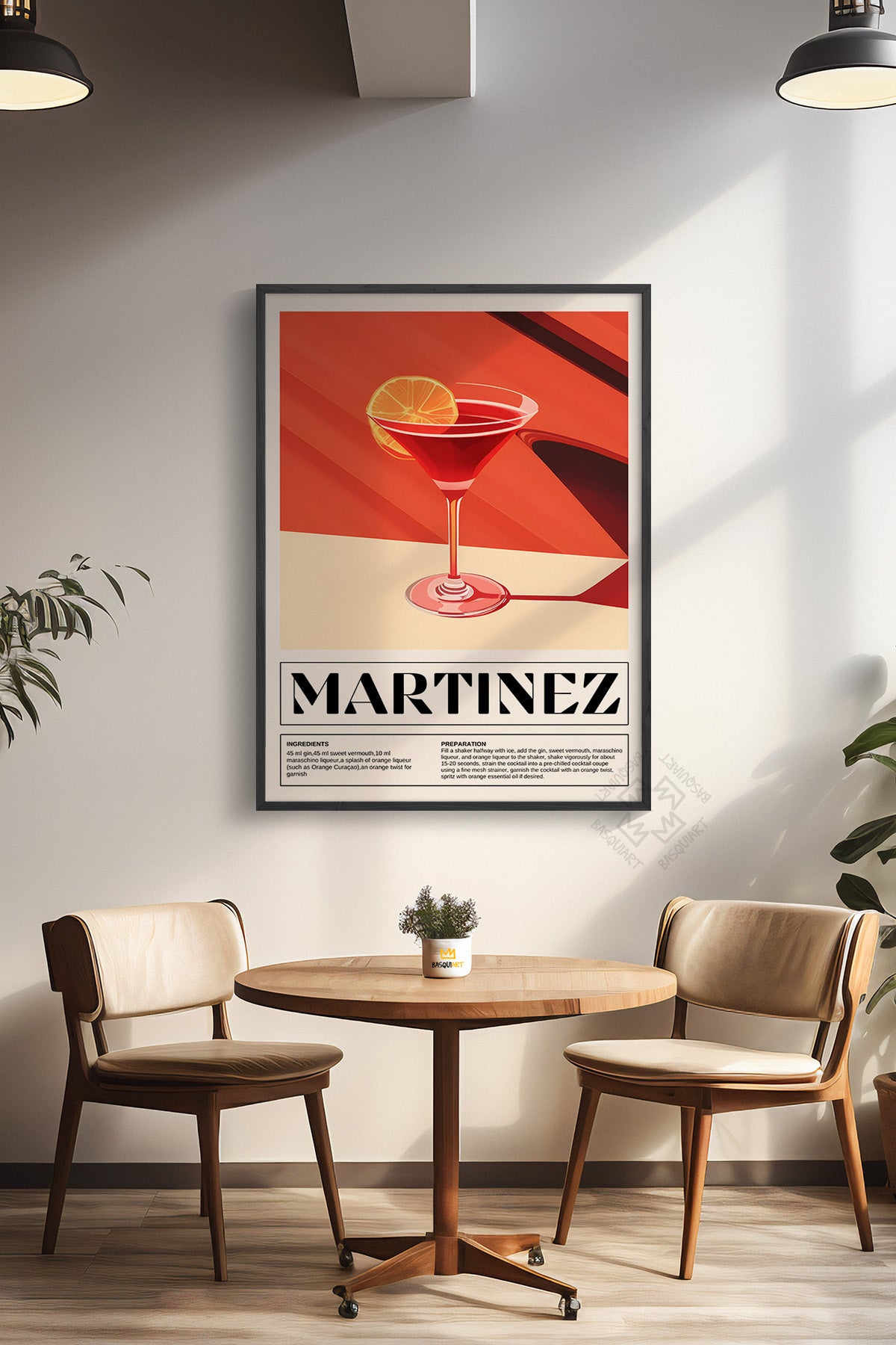 Kokteyl Serisi Siyah Çerçeveli Poster, Tablo, Cafe, Restoran, Mutfak Duvar Dekoru No:1