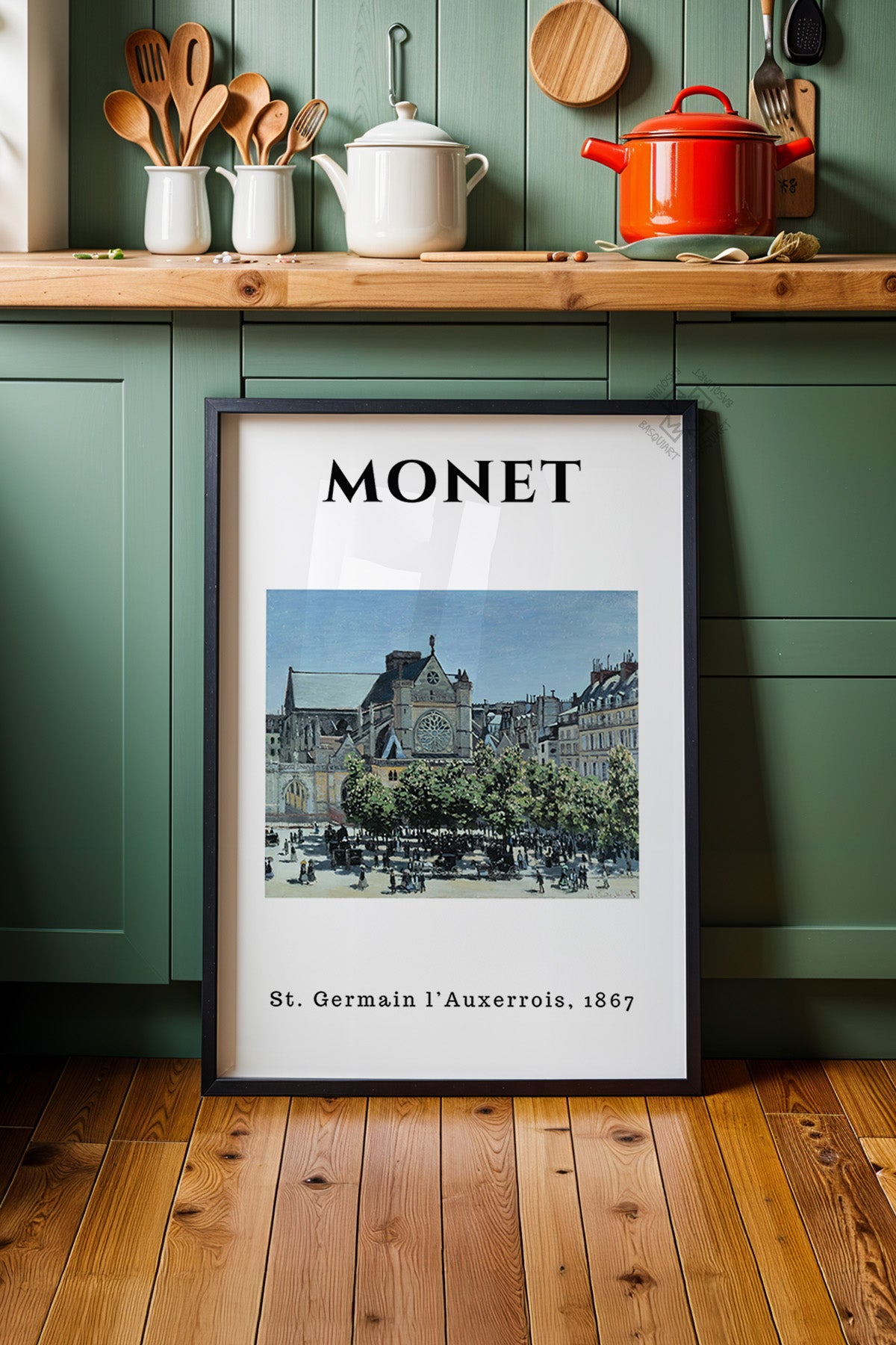 Claude Monet Serisi Siyah Çerçeveli Poster, Tablo Duvar Dekoru No:23