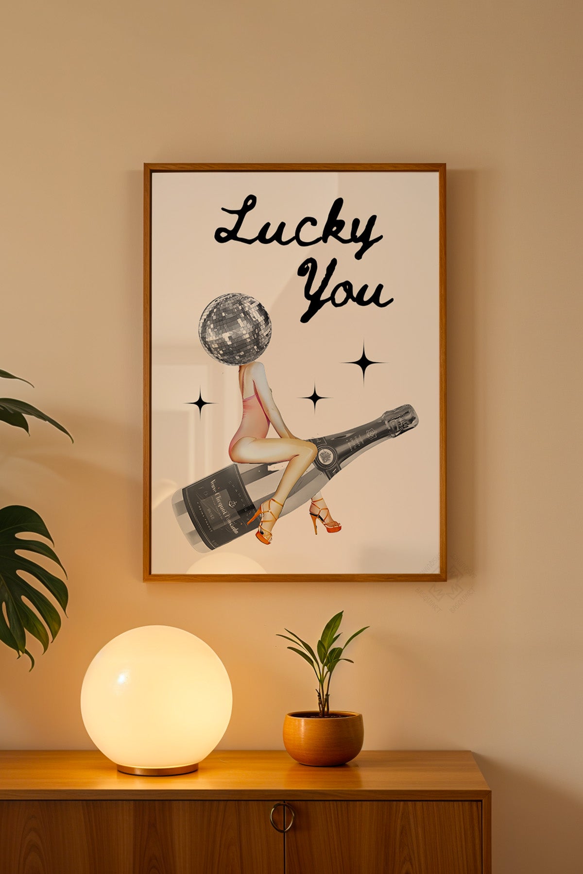 Lucky You Serisi Ahşap Çerçeveli Poster, Tablo Duvar Dekoru No:111