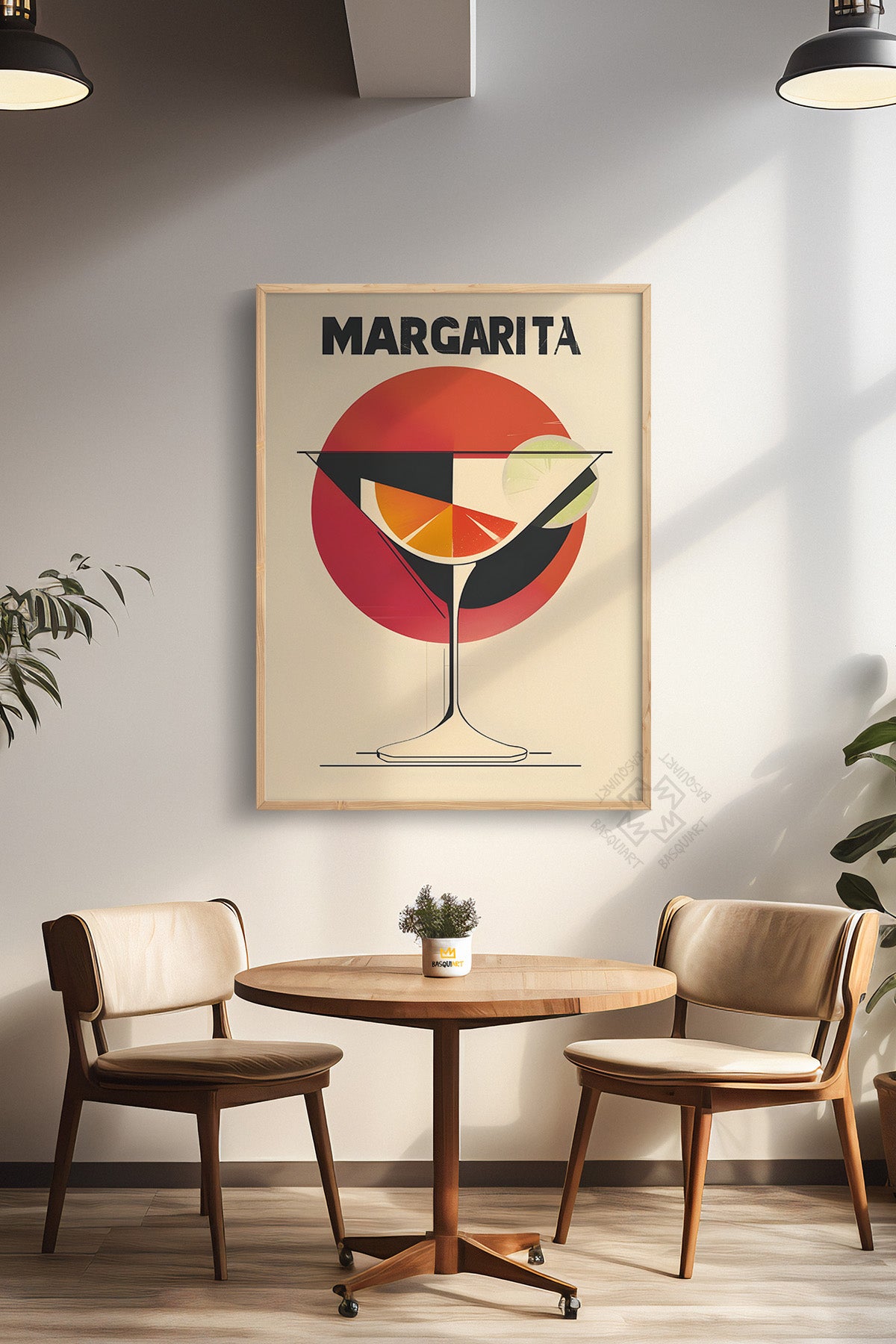 Kokteyl Serisi Ahşap Çerçeveli Poster, Tablo, Cafe, Restoran, Mutfak Duvar Dekoru No:41