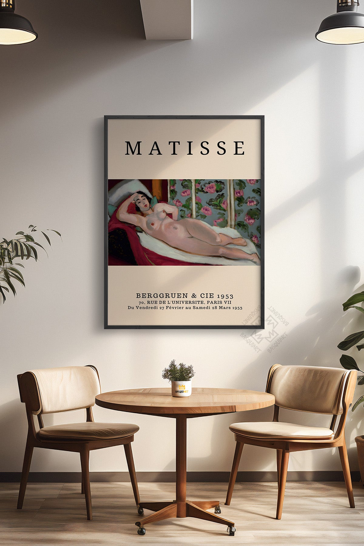 Henri Matisse Serisi Siyah Çerçeveli Poster, Tablo Duvar Dekoru No:5