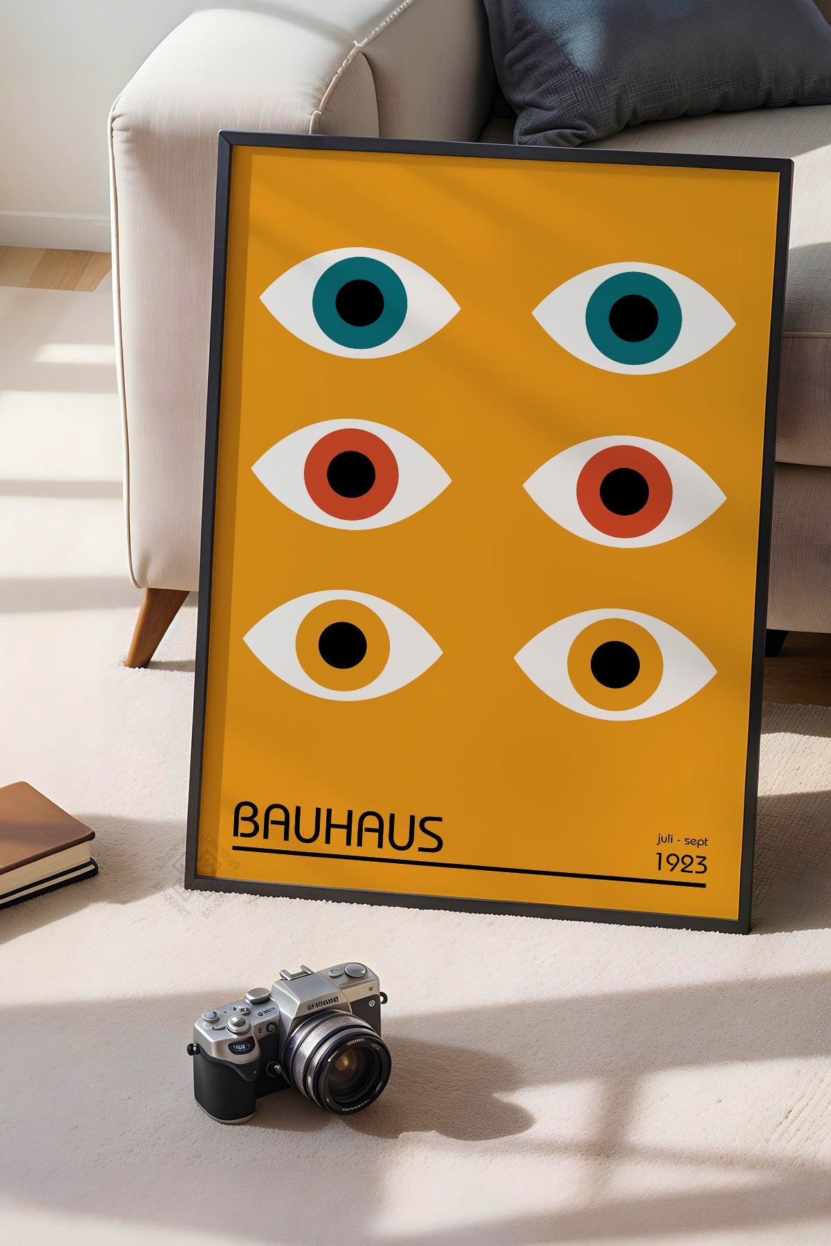 Bauhaus Serisi Siyah Çerçeveli Poster, Tablo No:25