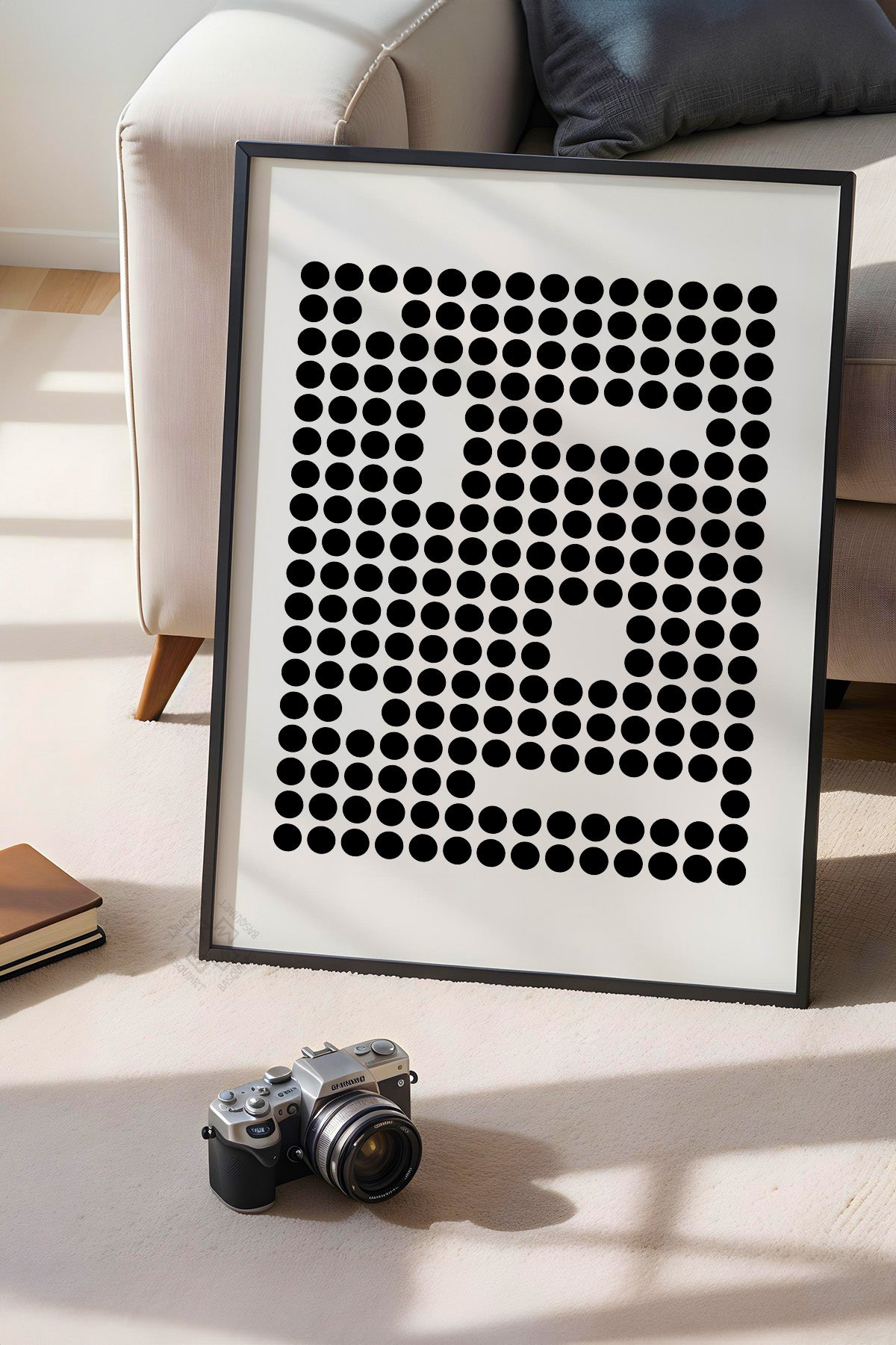 Bauhaus Serisi Siyah Çerçeveli Poster, Tablo No:45