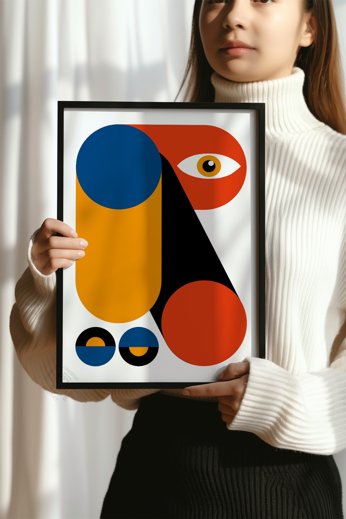Bauhaus Serisi Siyah Çerçeveli Poster, Tablo No:5