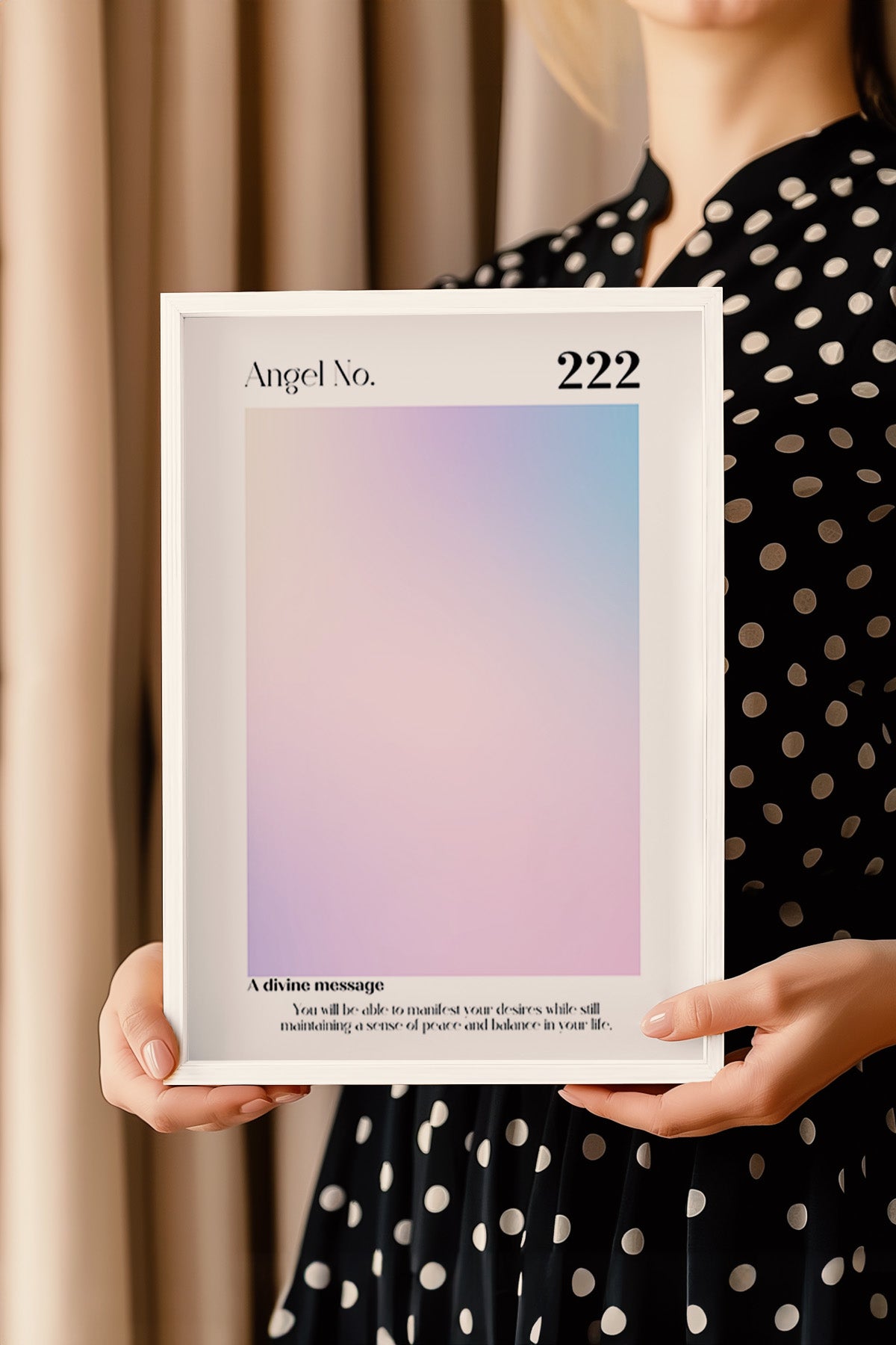 Aura Serisi Beyaz Çerçeveli Poster, Tablo No:68