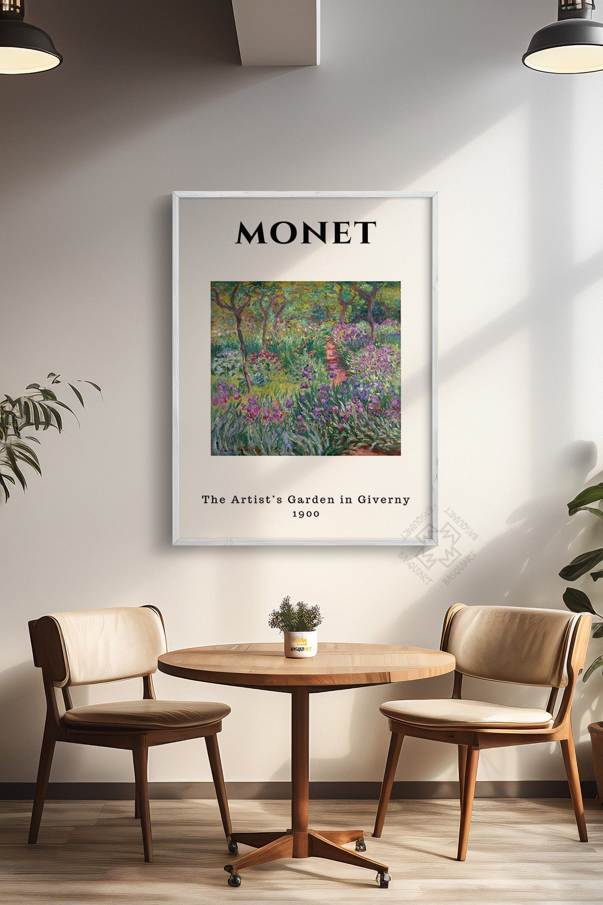Claude Monet Serisi Beyaz Çerçeveli Poster, Tablo Duvar Dekoru No:21