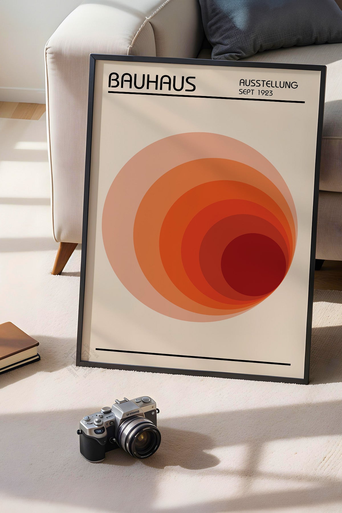 Bauhaus Serisi Siyah Çerçeveli Poster, Tablo No:26