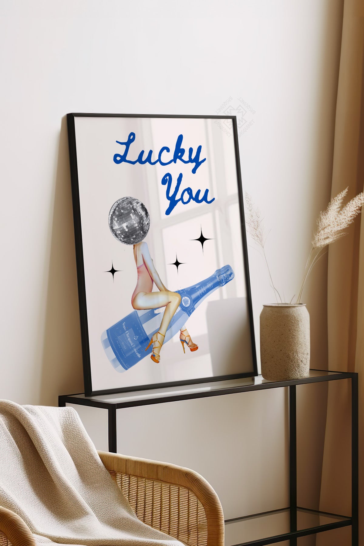 Lucky You Serisi Siyah Çerçeveli Poster, Tablo Duvar Dekoru No:30