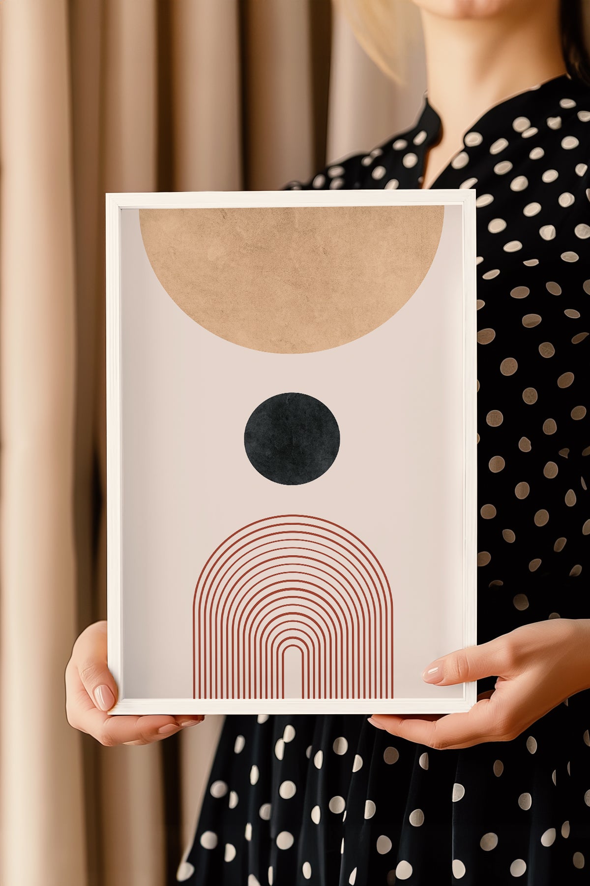 Bohemian Serisi Beyaz Çerçeveli Poster, Tablo No:10
