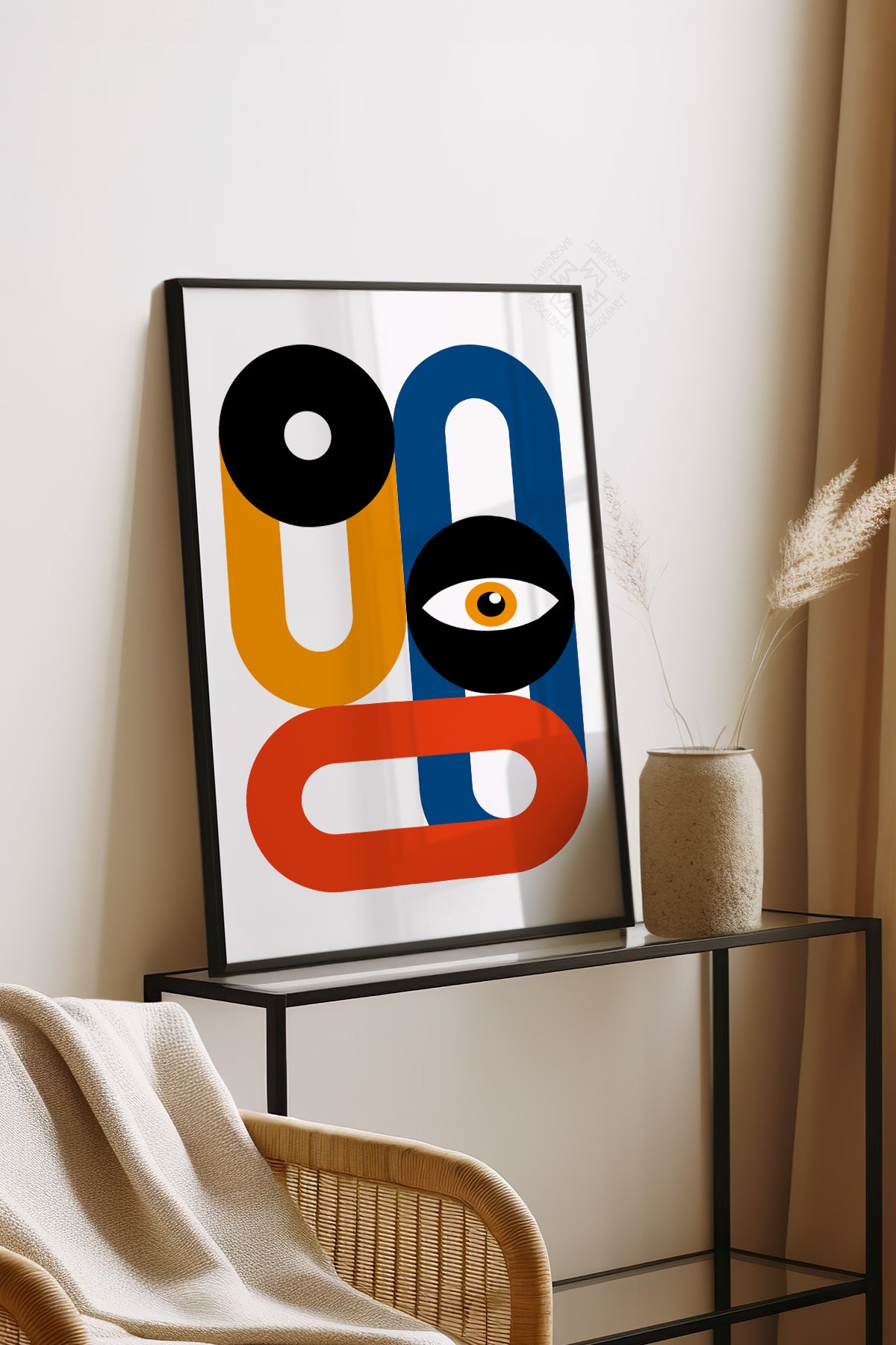 Bauhaus Serisi Siyah Çerçeveli Poster, Tablo No:2