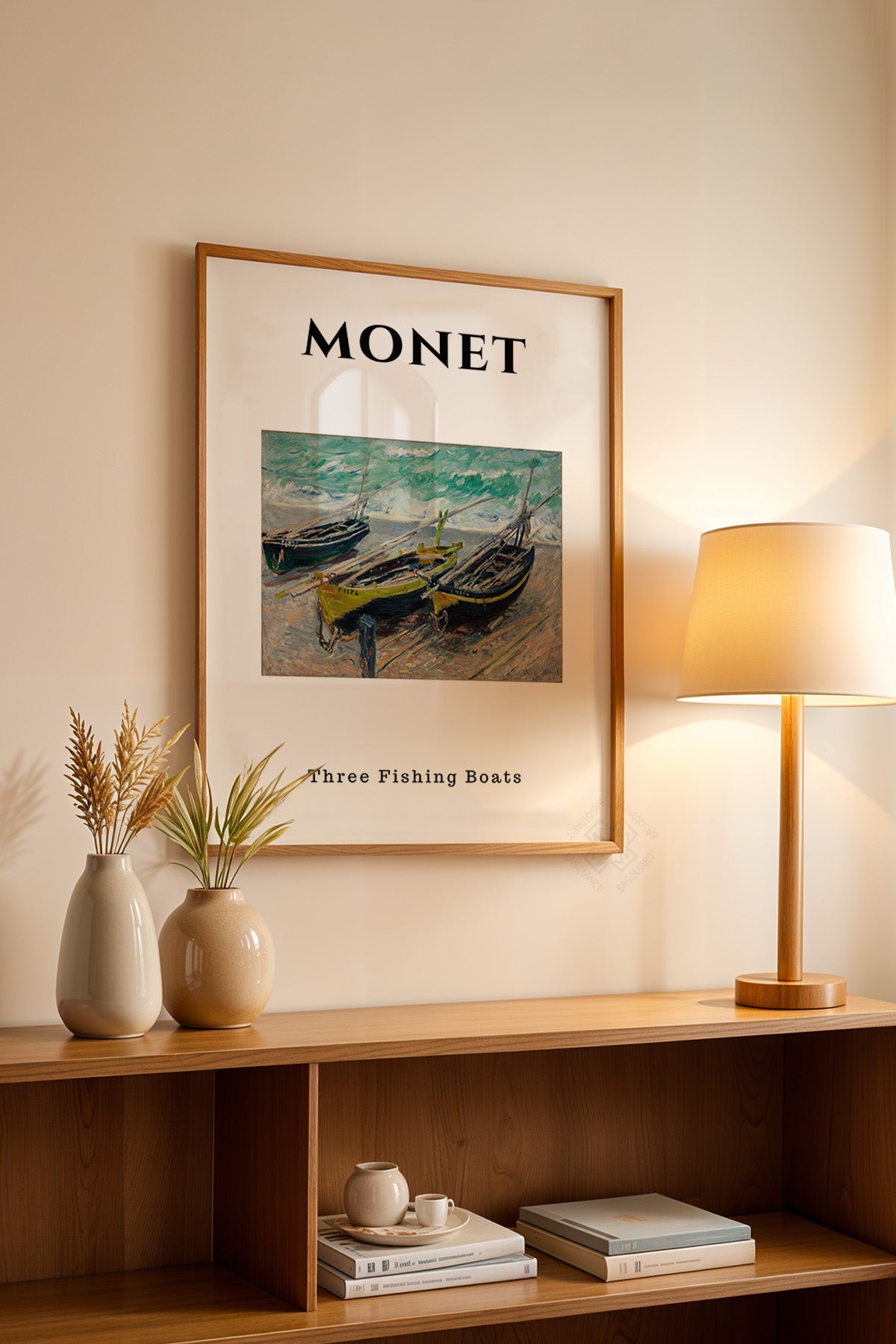 Claude Monet Serisi Ahşap Çerçeveli Poster, Tablo Duvar Dekoru No:10