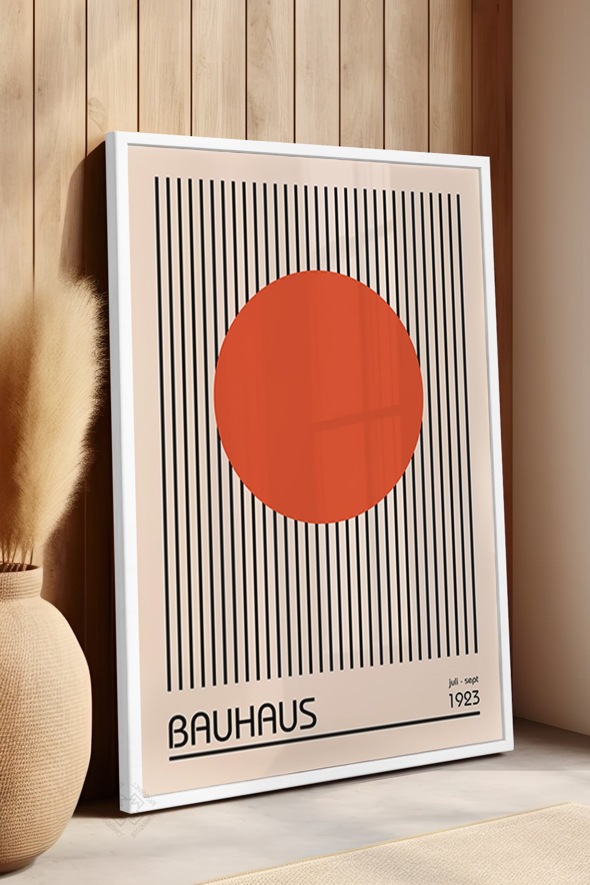 Bauhaus Serisi Beyaz Çerçeveli Poster, Tablo No:28
