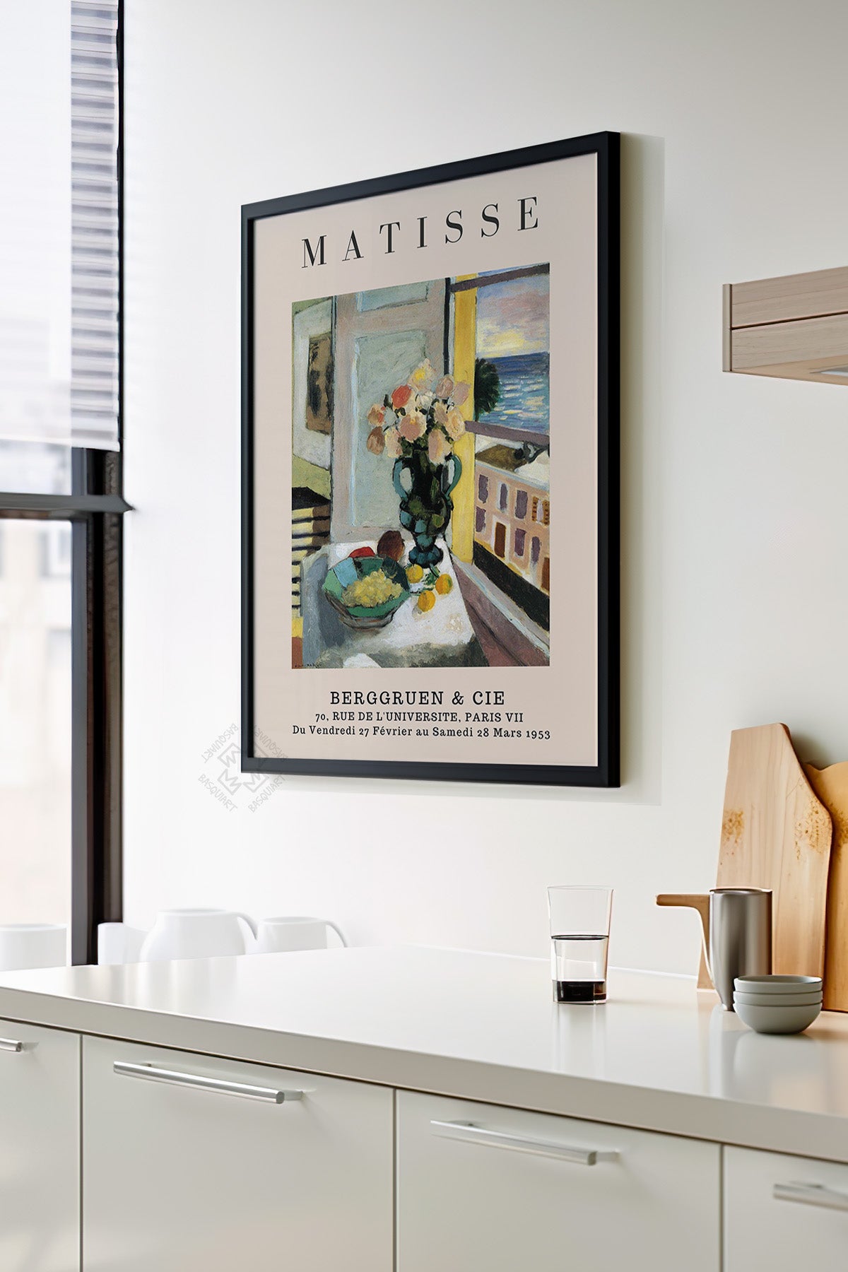 Henri Matisse Serisi Siyah Çerçeveli Poster, Tablo Duvar Dekoru No:14