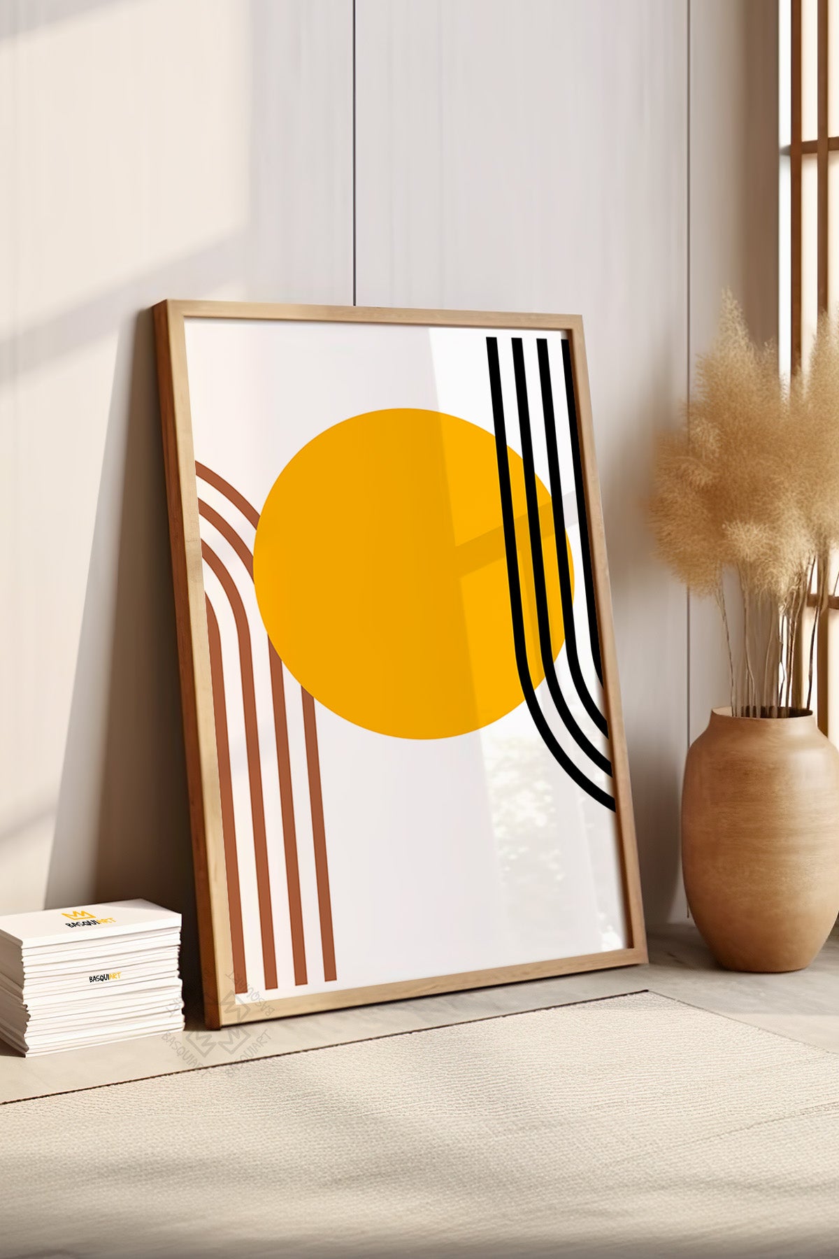 Bauhaus Serisi Ahşap Çerçeveli Poster, Tablo No:101