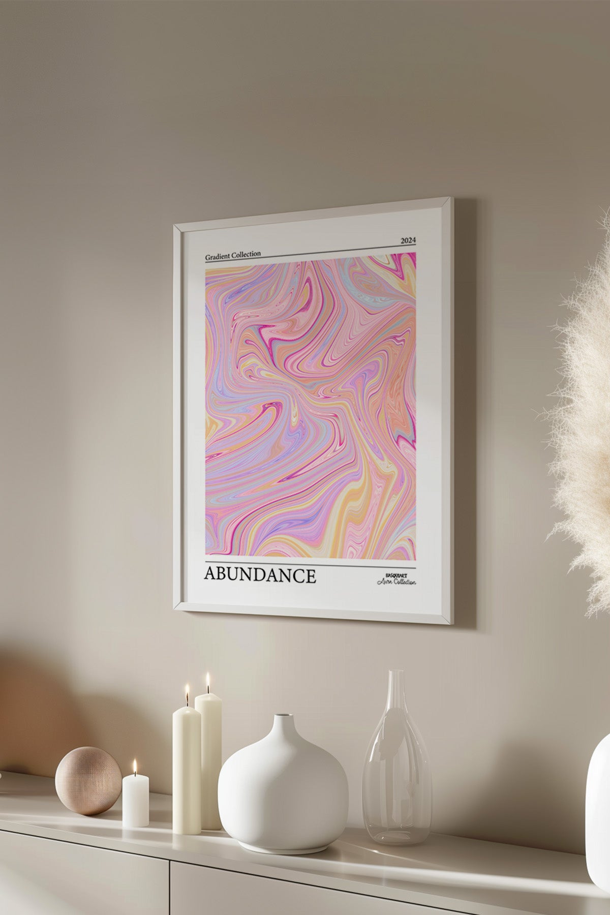 Aura Serisi Beyaz Çerçeveli Poster, Tablo No:32