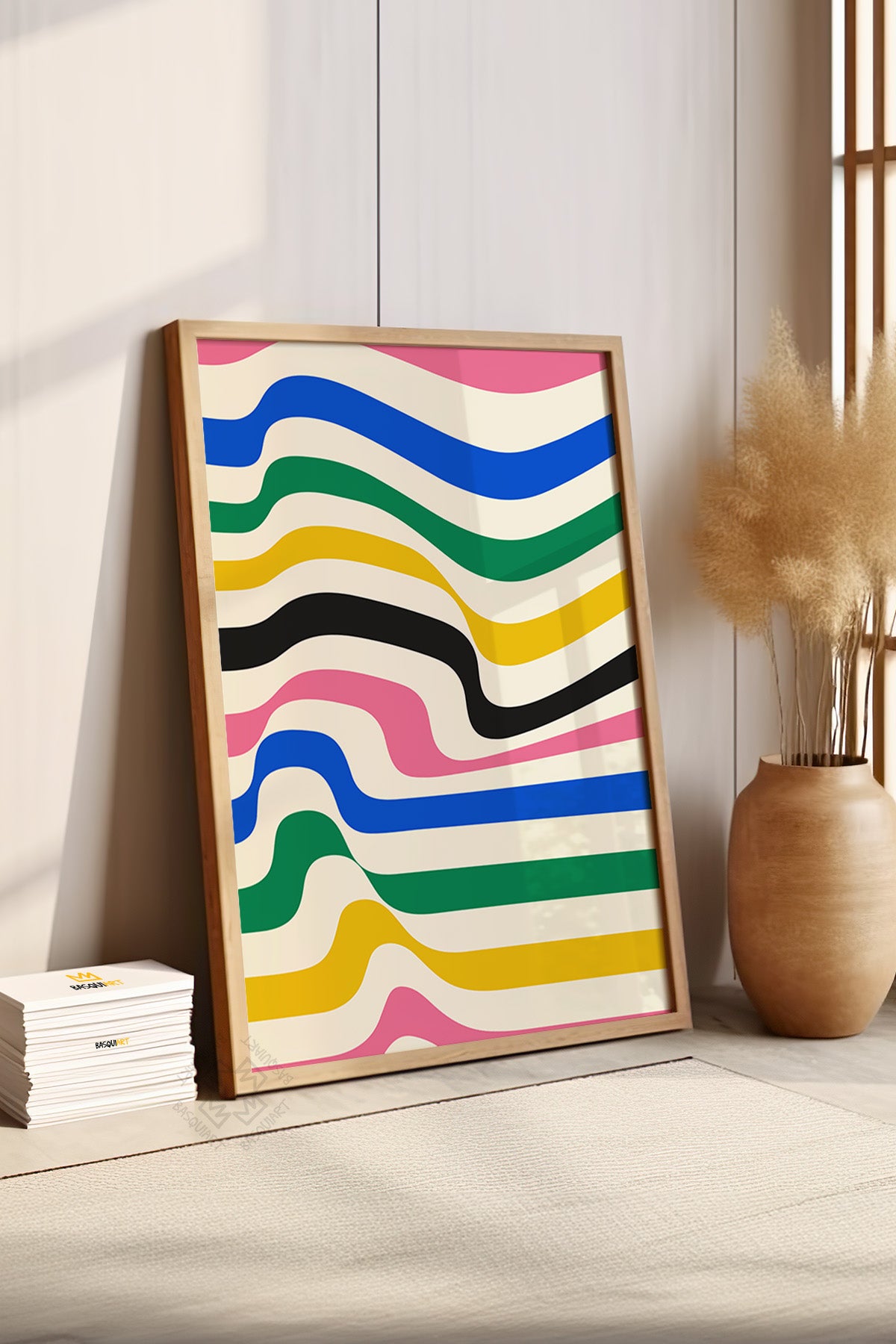 Bauhaus Serisi Ahşap Çerçeveli Poster, Tablo No:36