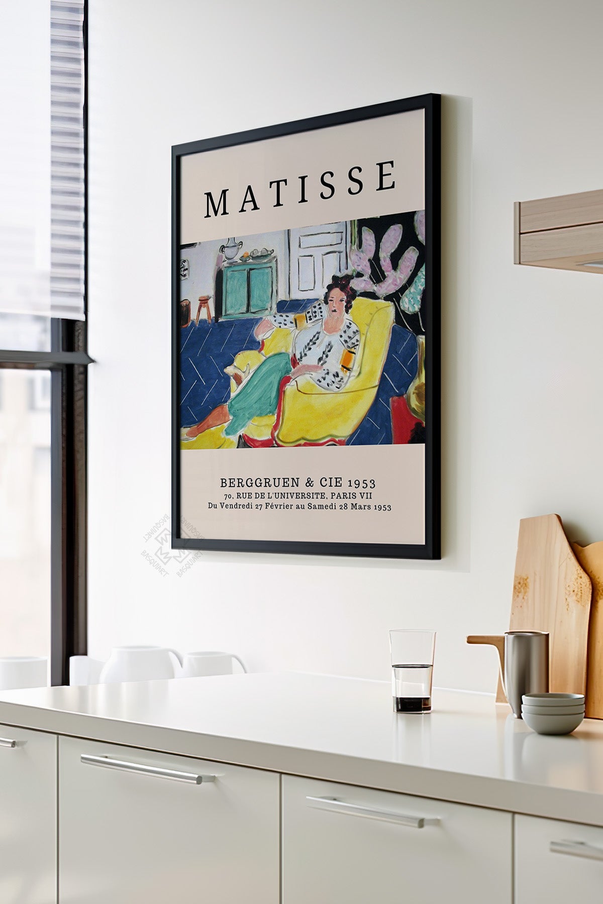 Henri Matisse Serisi Siyah Çerçeveli Poster, Tablo Duvar Dekoru No:7