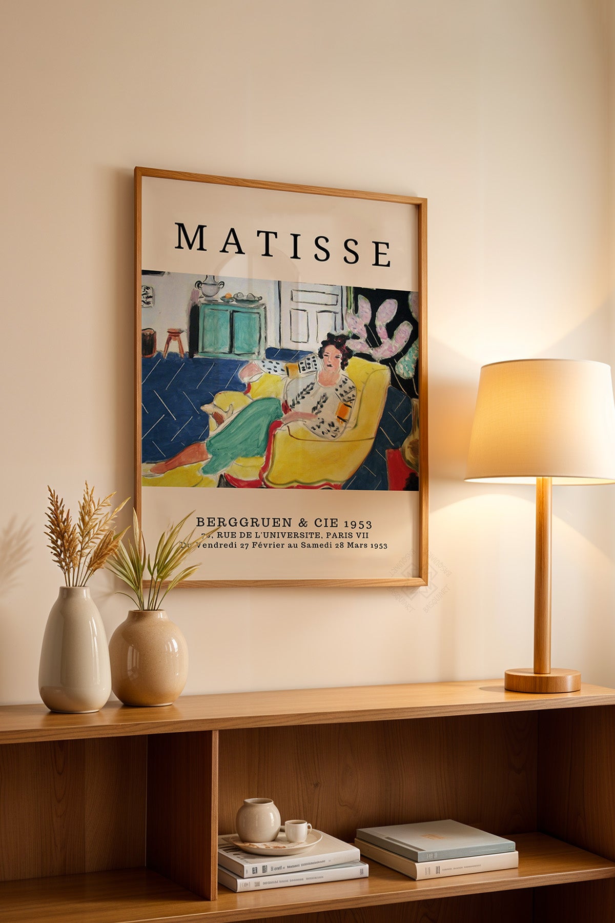 Henri Matisse Serisi Ahşap Çerçeveli Poster, Tablo Duvar Dekoru No:7