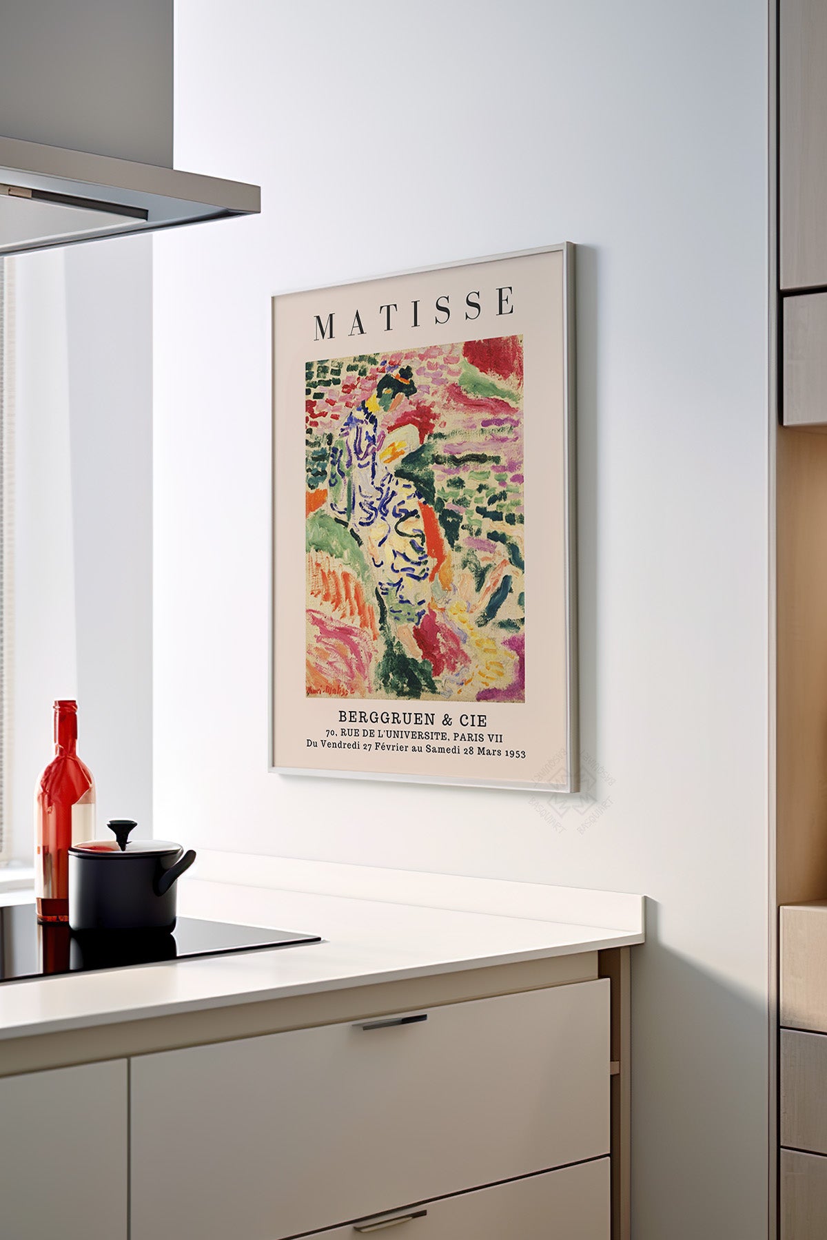 Henri Matisse Serisi Beyaz Çerçeveli Poster, Tablo Duvar Dekoru No:13