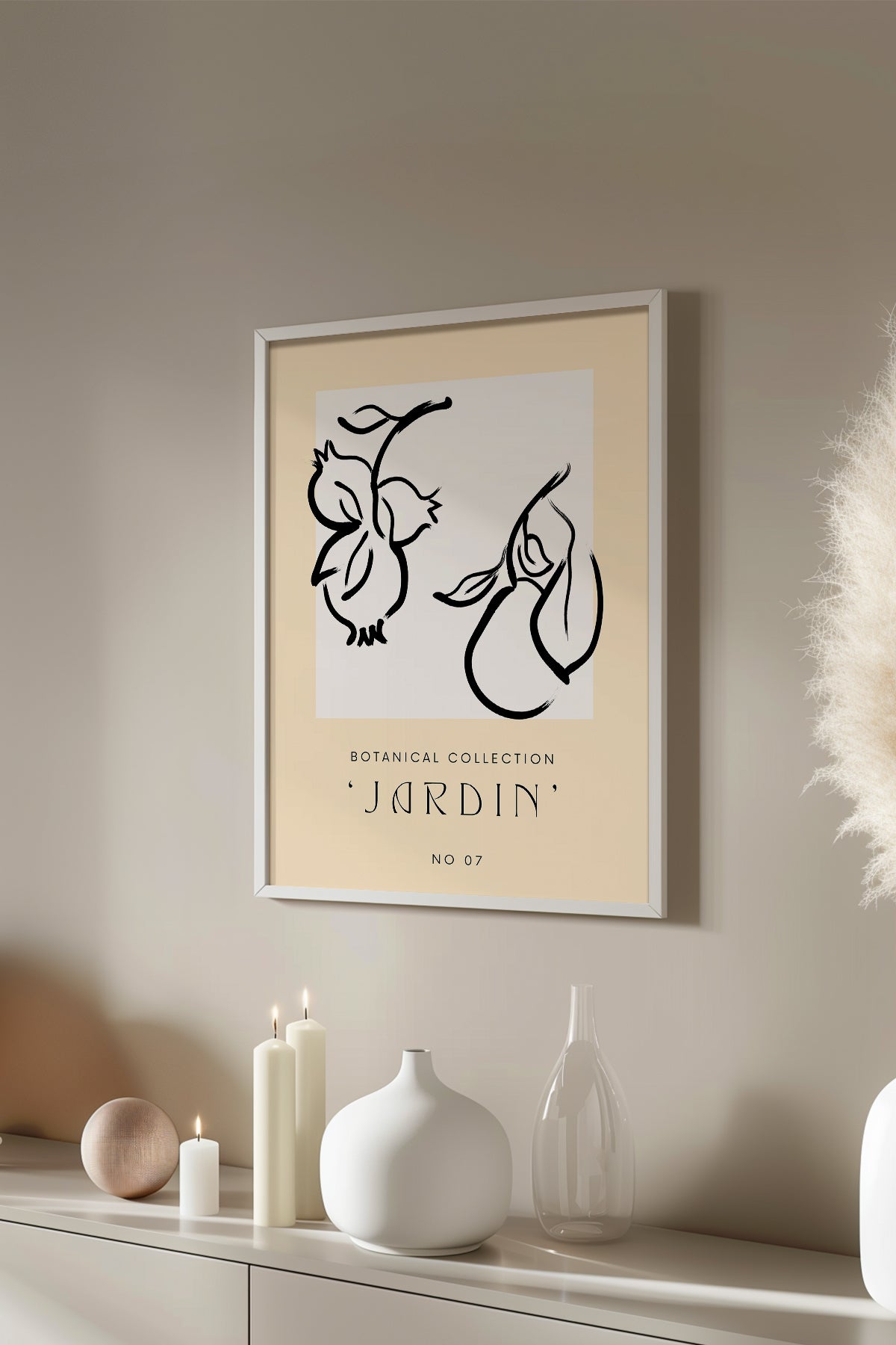 Bohemian Serisi Beyaz Çerçeveli Poster, Tablo No:119