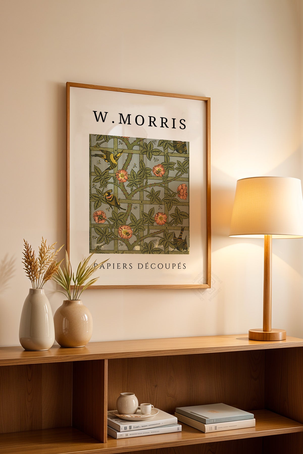 William Morris Serisi Ahşap Çerçeveli Poster, Tablo Duvar Dekoru No:4