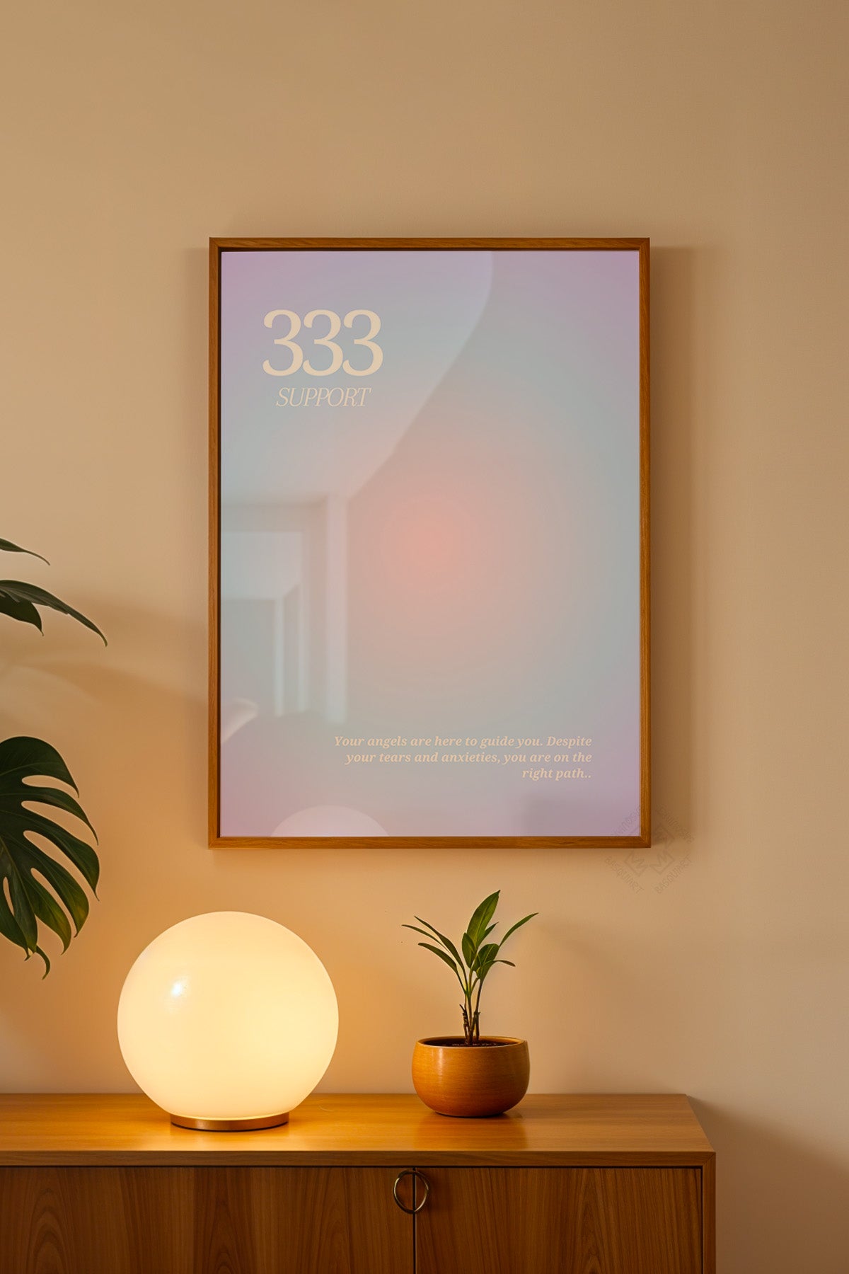 Aura Serisi Ahşap Çerçeveli Poster, Tablo No:165